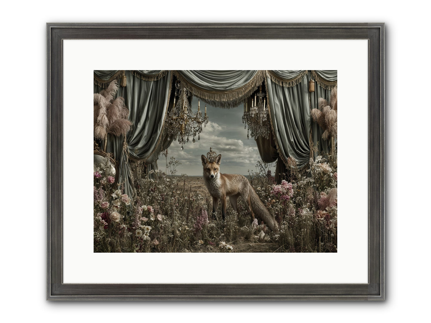 The Balcony at Moon’s End Framed Print - Slimwoods Black/Silver 16x12