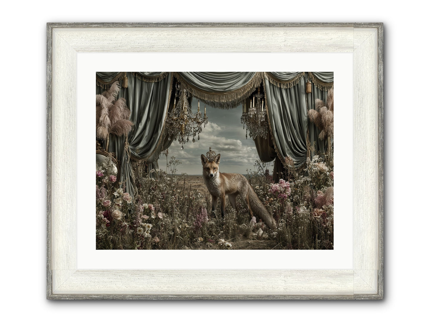 The Balcony at Moon’s End Framed Print - Driftwood White 24x18