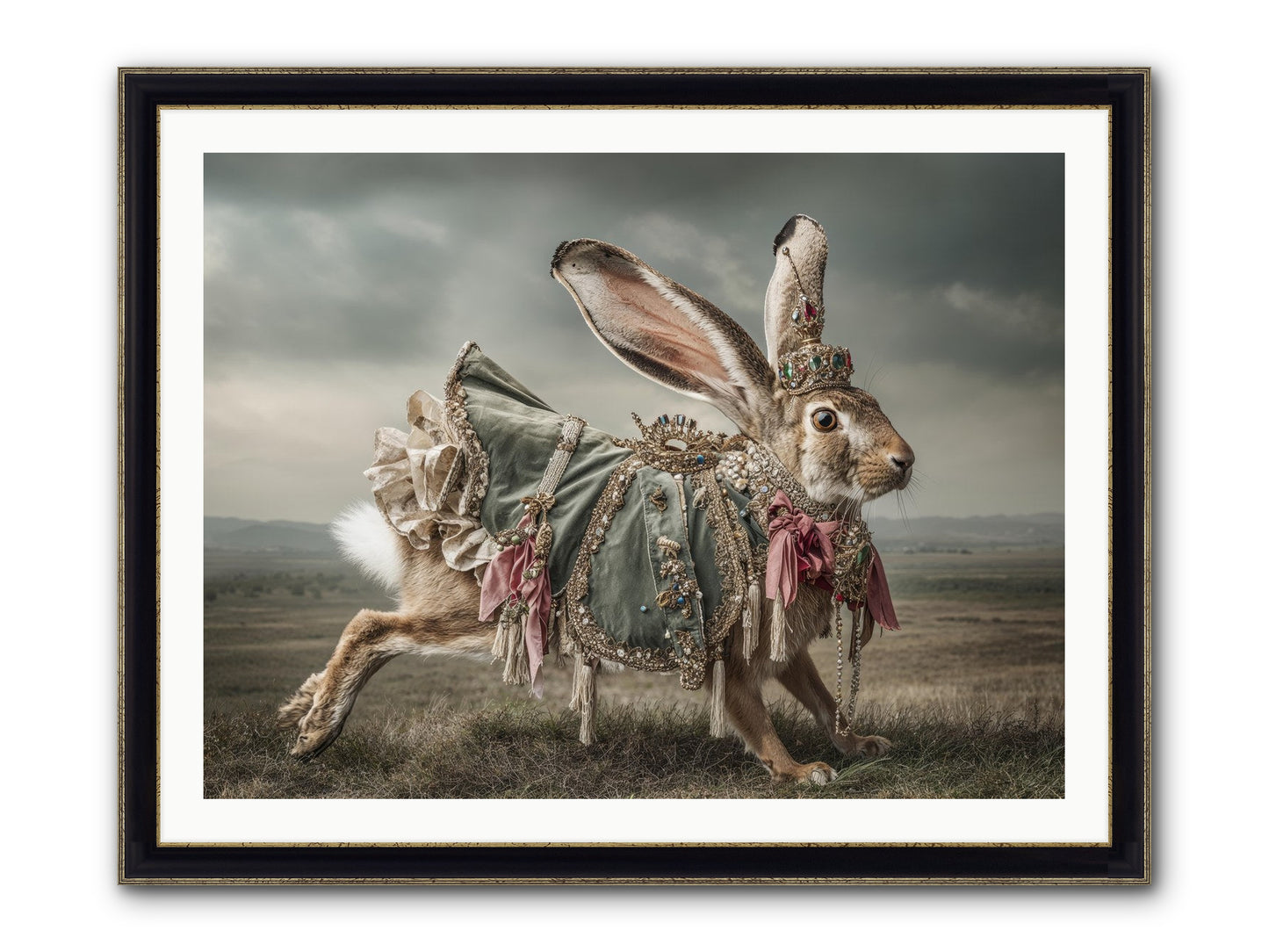 The Ballad Of Honeyfern Gate Framed Print - Black & Gold 40x30