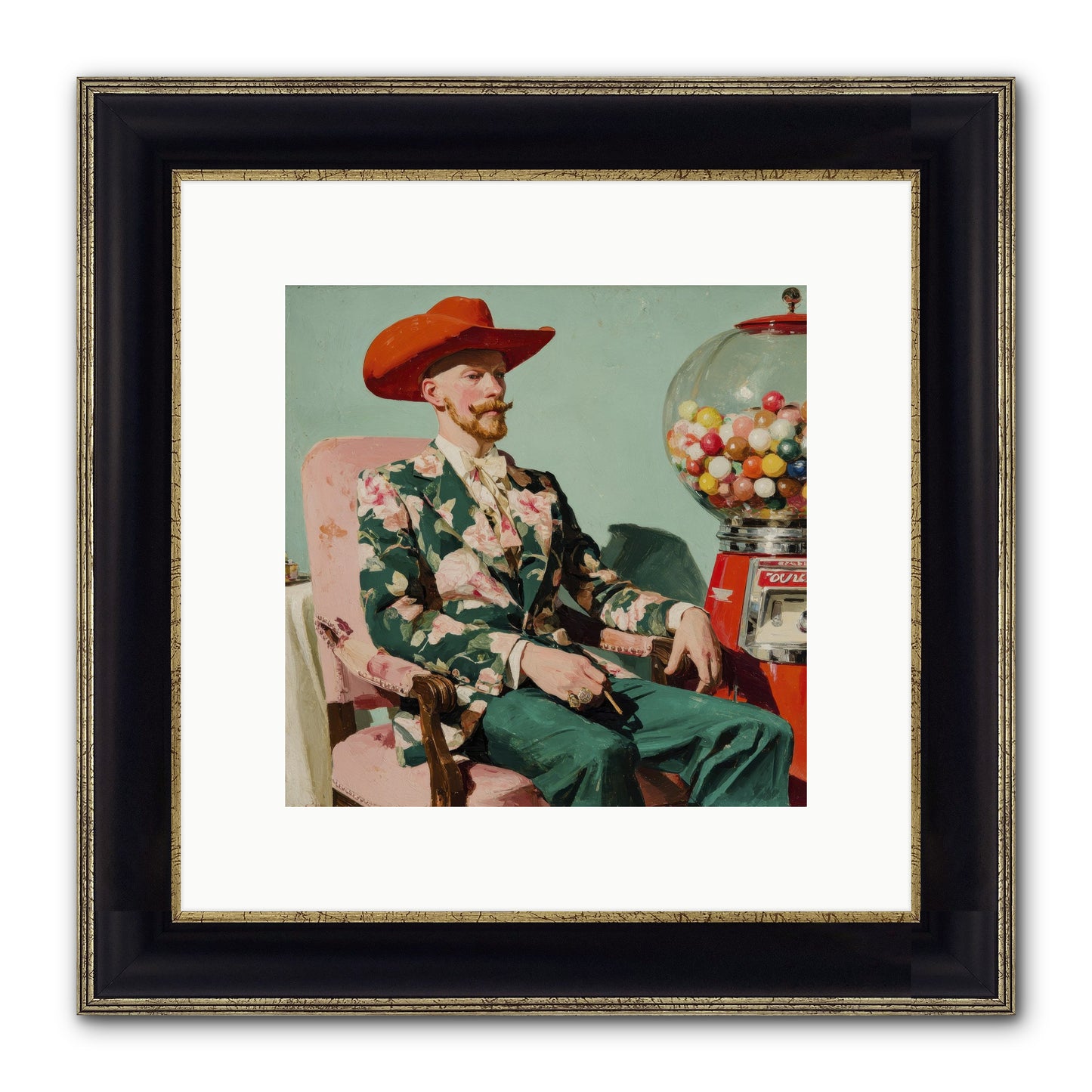 The Ballroom Without Music Framed Print - Black & Gold 10x10