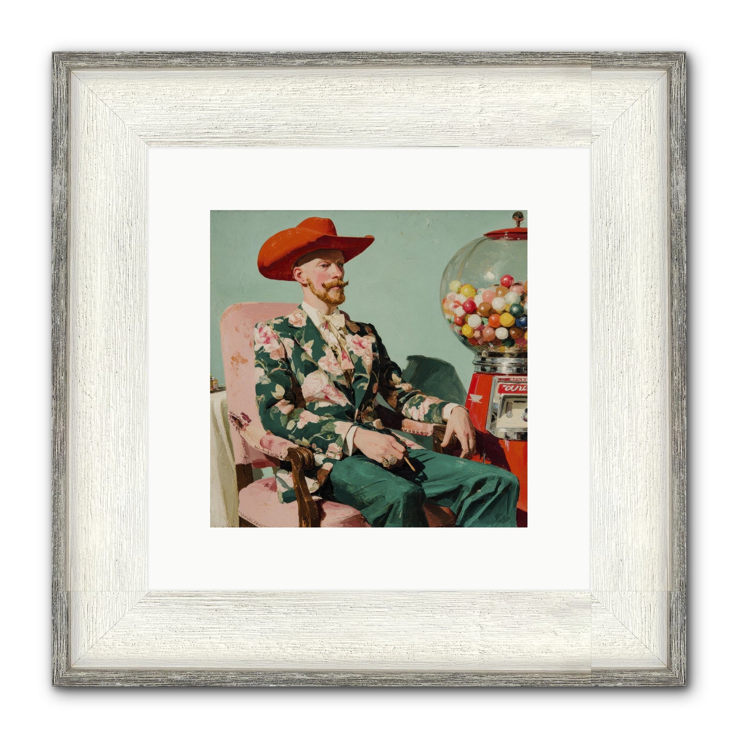 The Ballroom Without Music Framed Print - Driftwood White 10x10