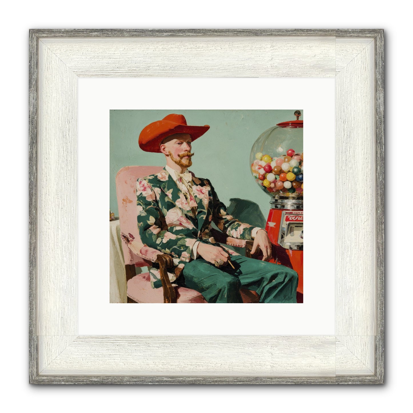 The Ballroom Without Music Framed Print - Driftwood White 12x12