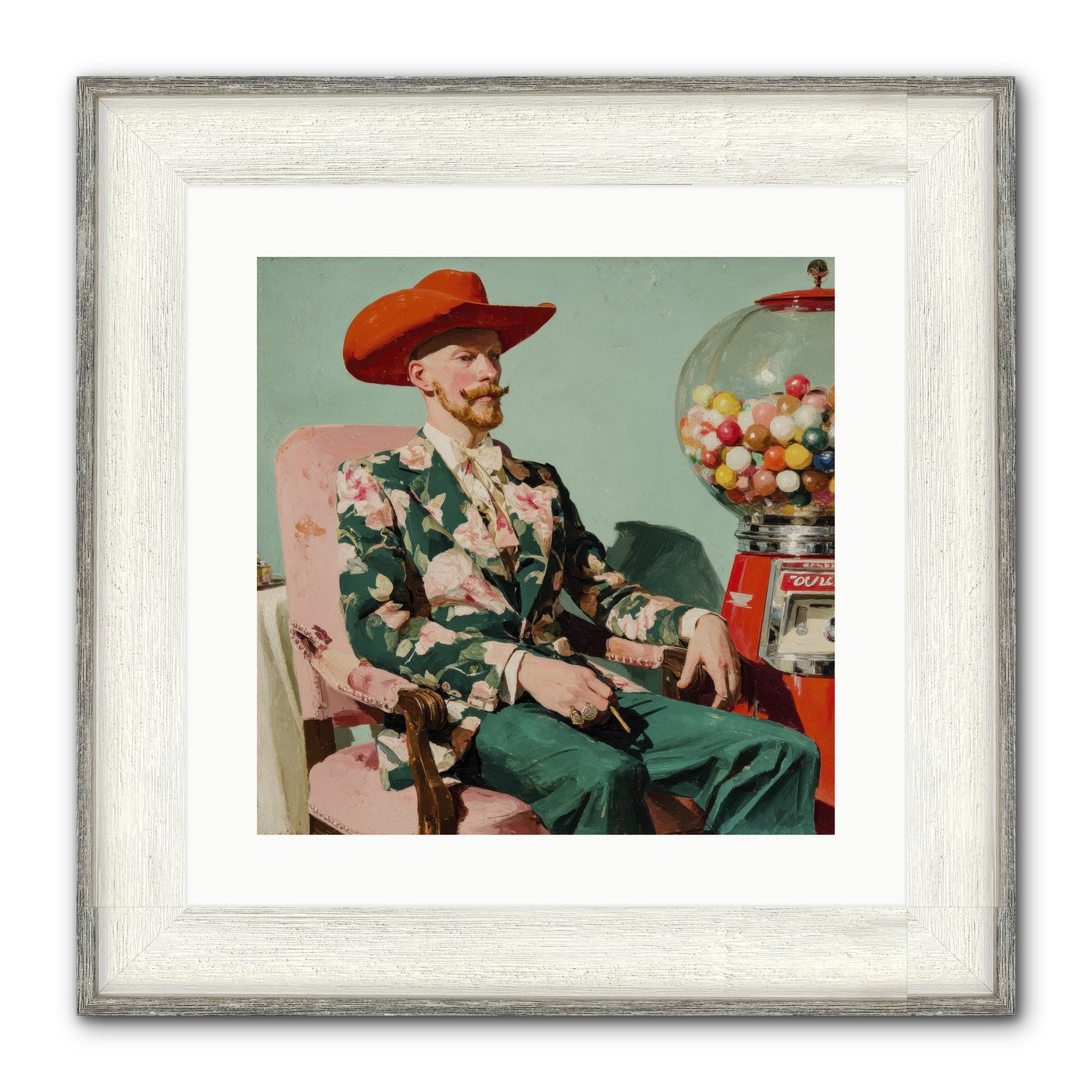 The Ballroom Without Music Framed Print - Driftwood White 16x16