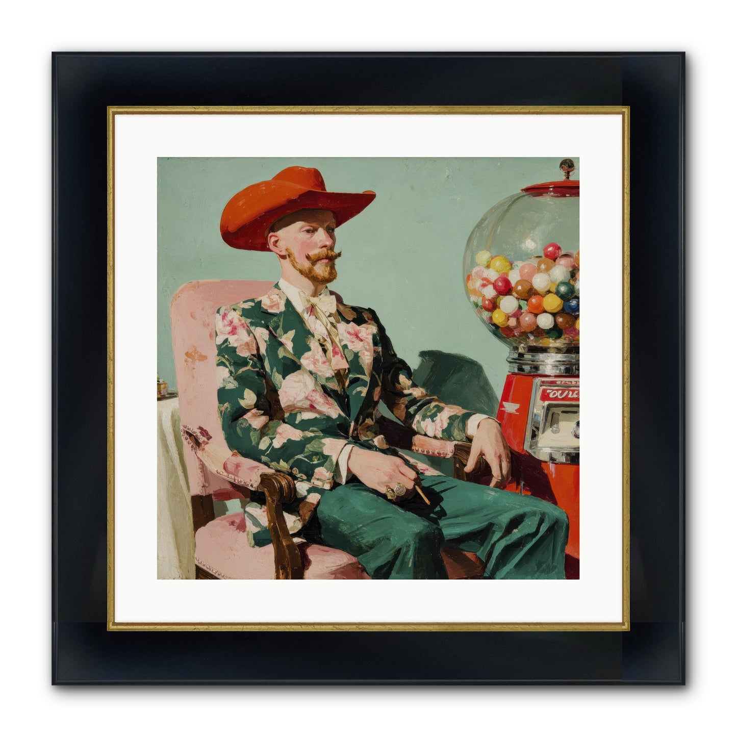 The Ballroom Without Music Framed Print - Wide Black w/Gold 20x20
