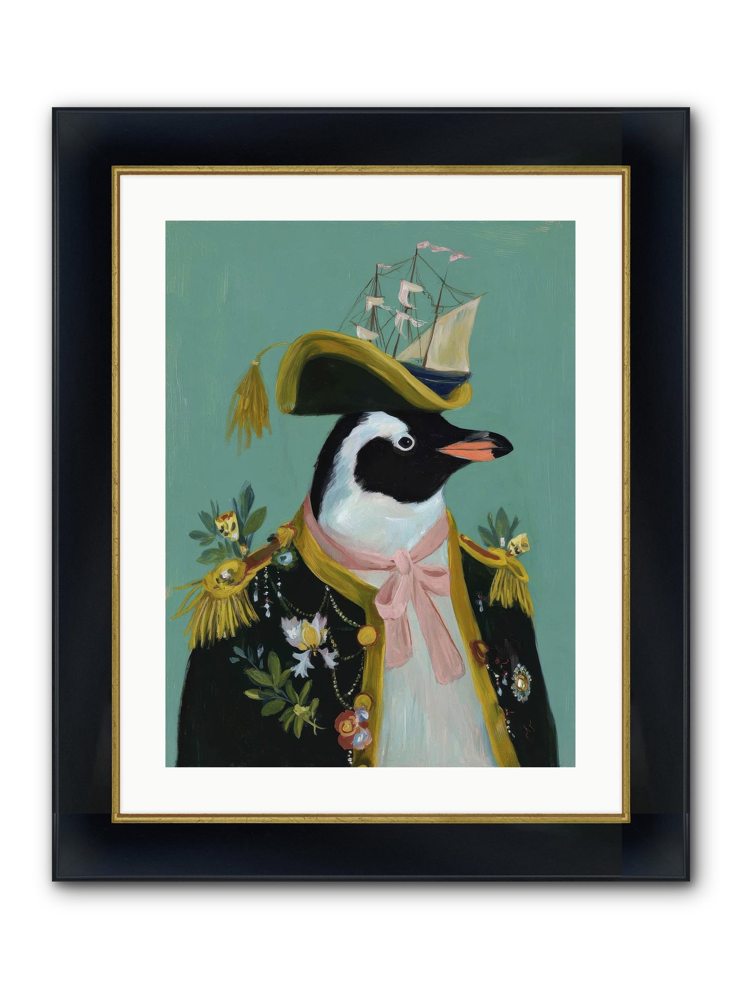 The Beguiling Promenade Framed Print - Wide Black w/Gold 18x24