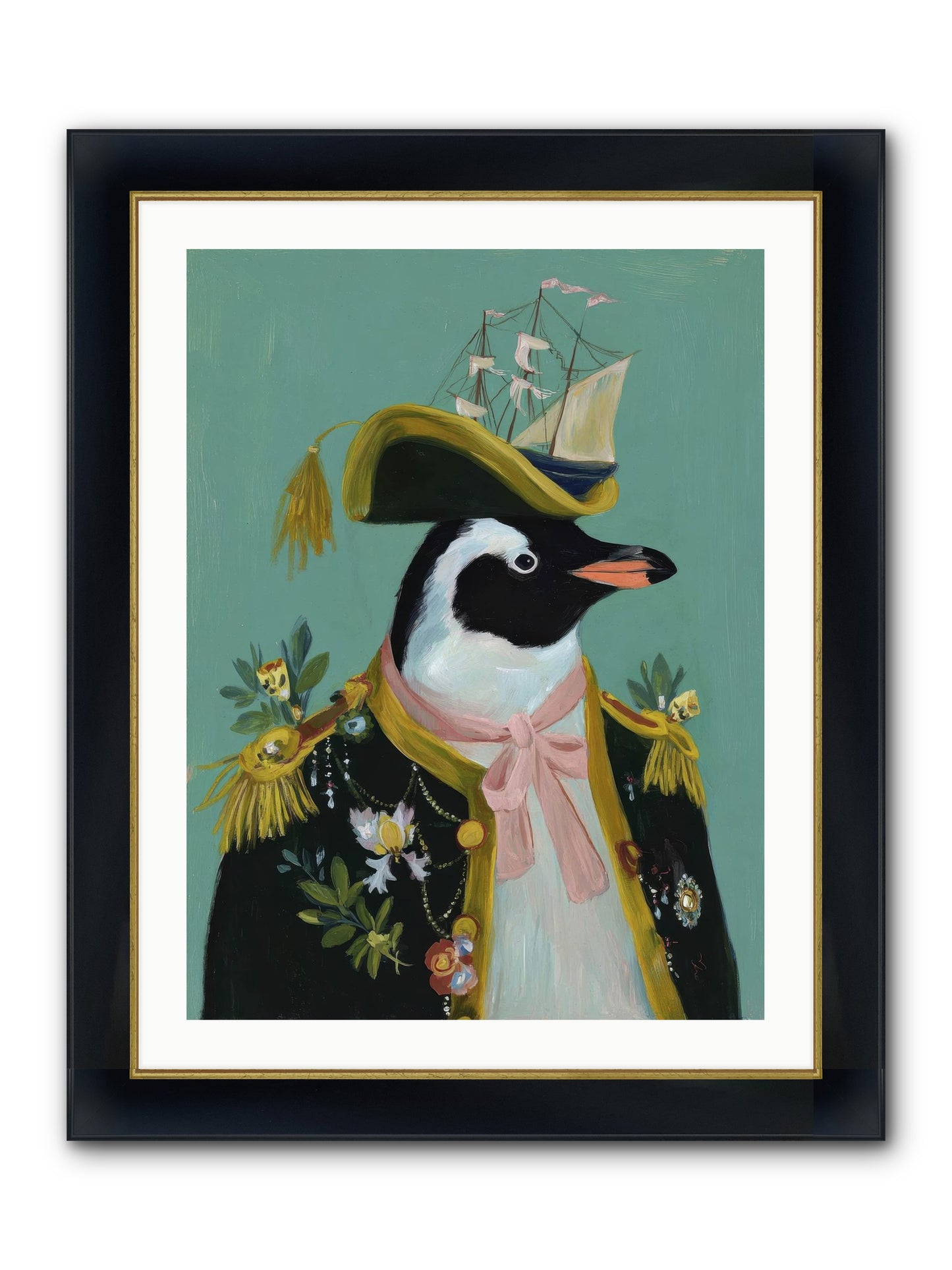 The Beguiling Promenade Framed Print - Wide Black w/Gold 24x32