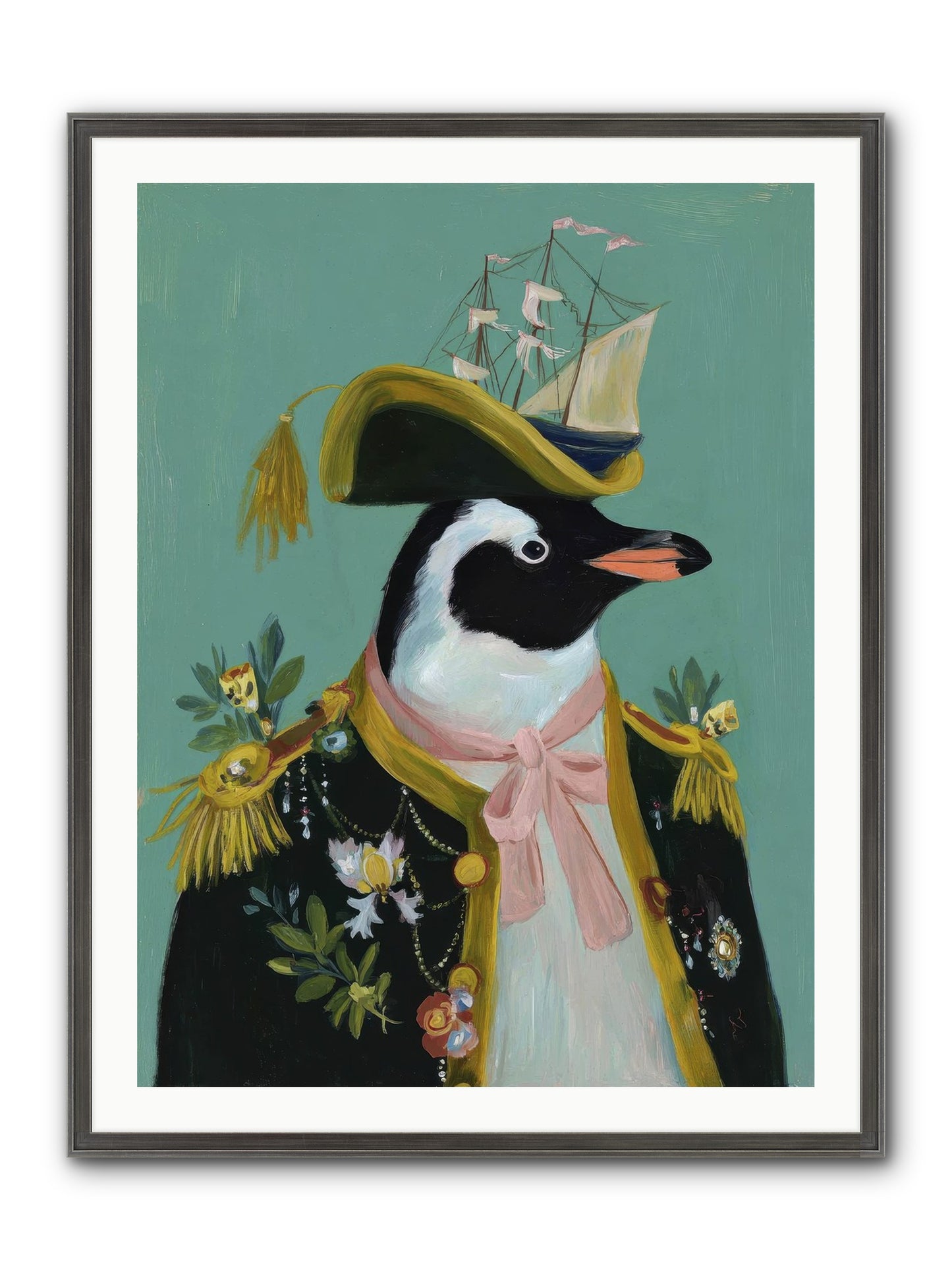 The Beguiling Promenade Framed Print - Slimwoods Black/Silver 30x40