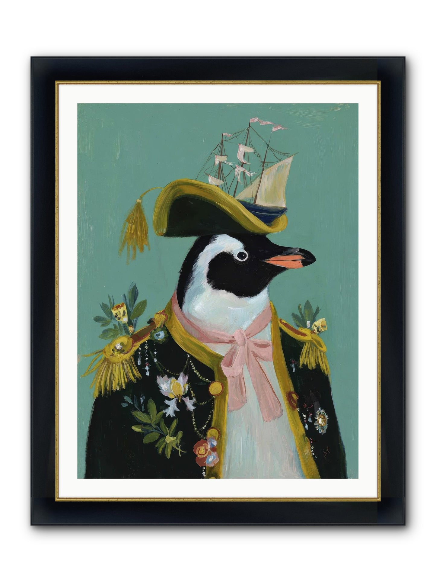 The Beguiling Promenade Framed Print - Wide Black w/Gold 30x40