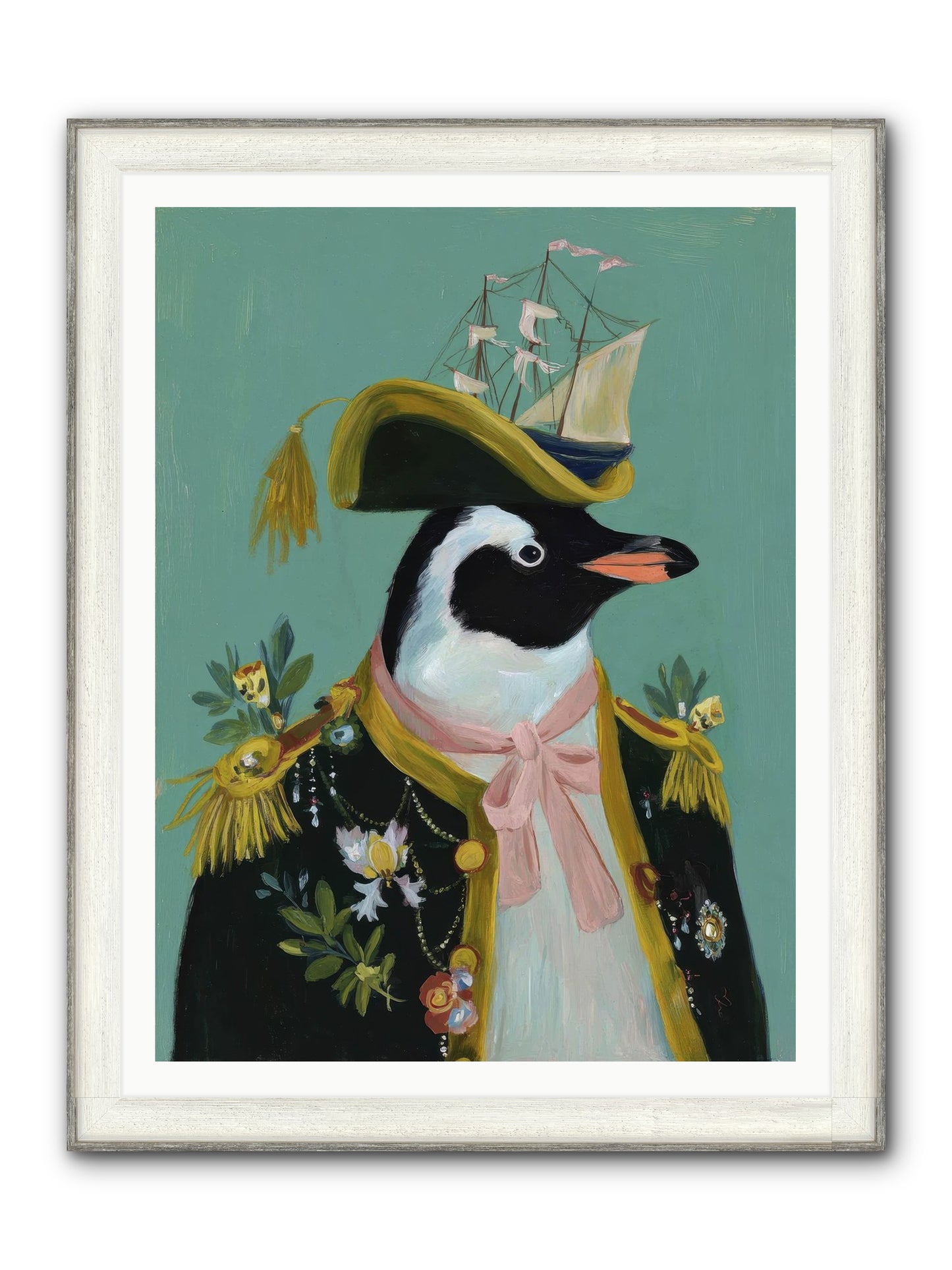 The Beguiling Promenade Framed Print - Driftwood White 36x48
