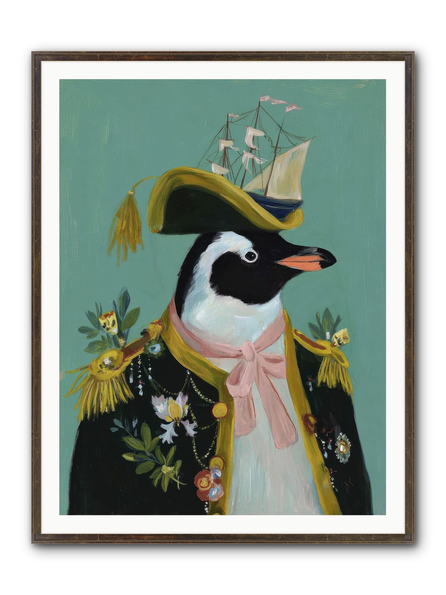 The Beguiling Promenade Framed Print - Slimwoods Black/Gold 36x48
