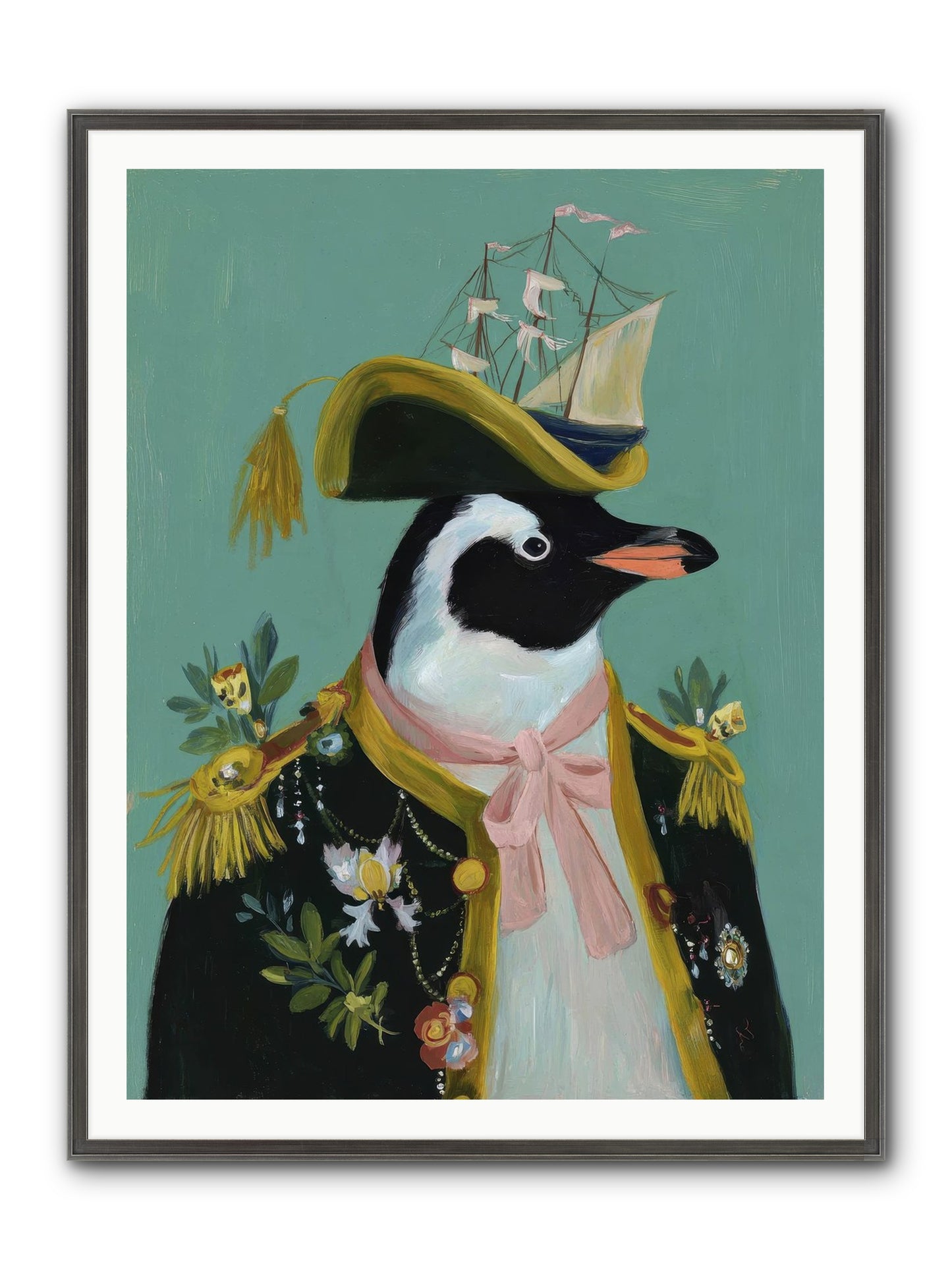 The Beguiling Promenade Framed Print - Slimwoods Black/Silver 36x48