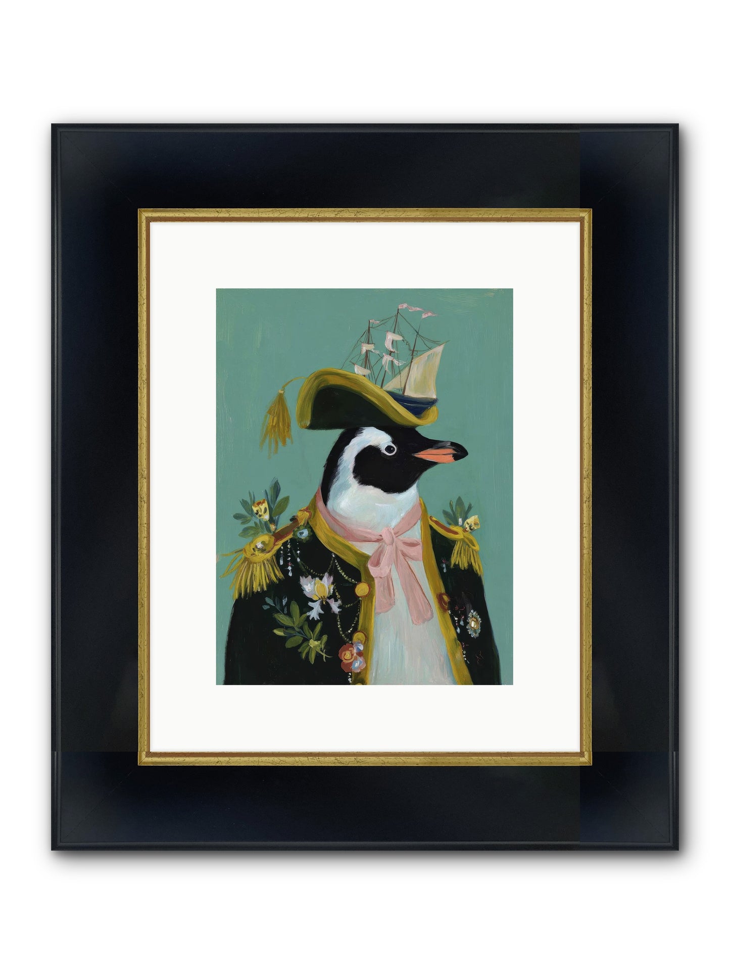 The Beguiling Promenade Framed Print - Wide Black w/Gold 9x12
