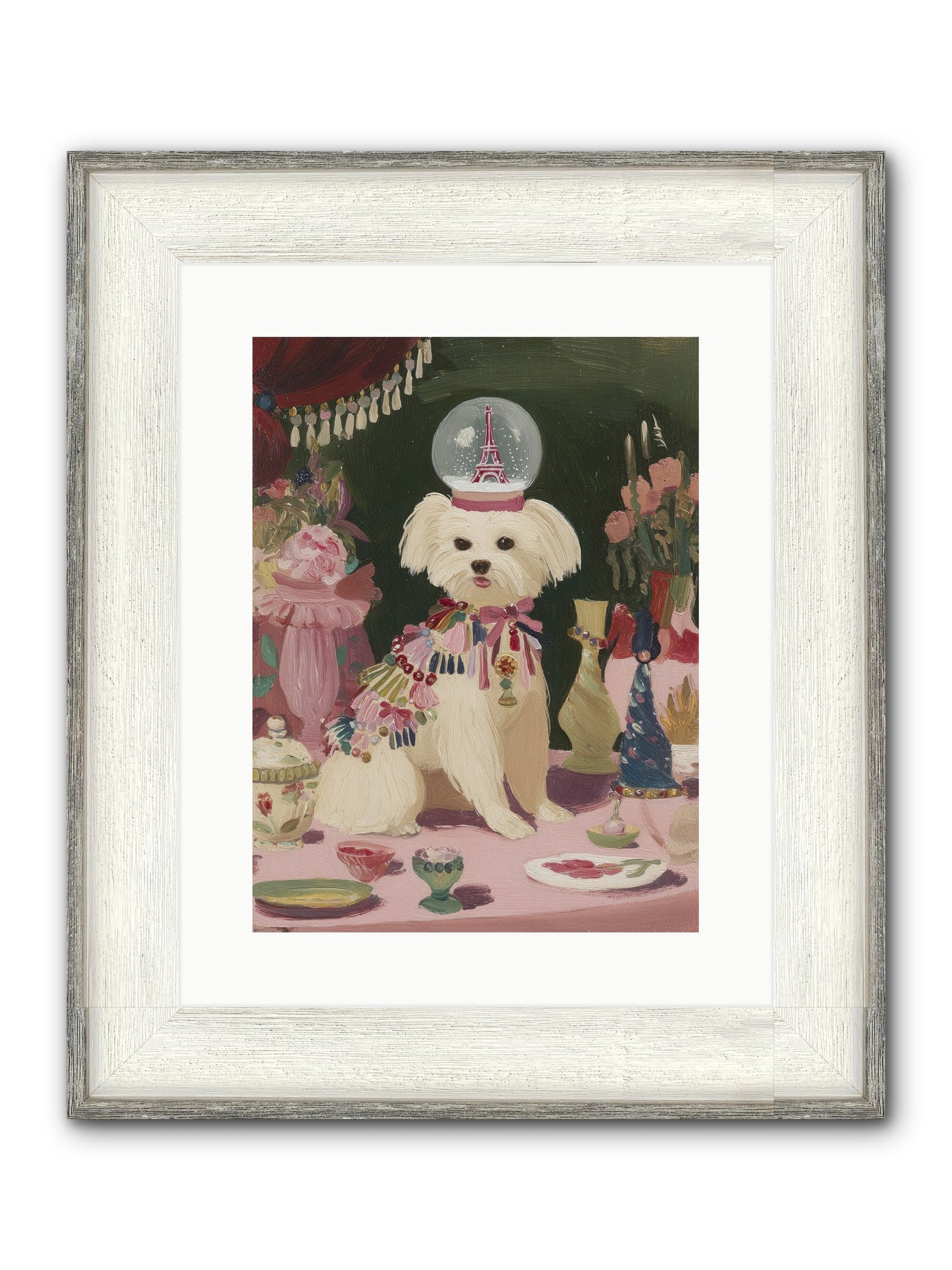 The Beguiling Tableau Framed Print - Driftwood White 12x16