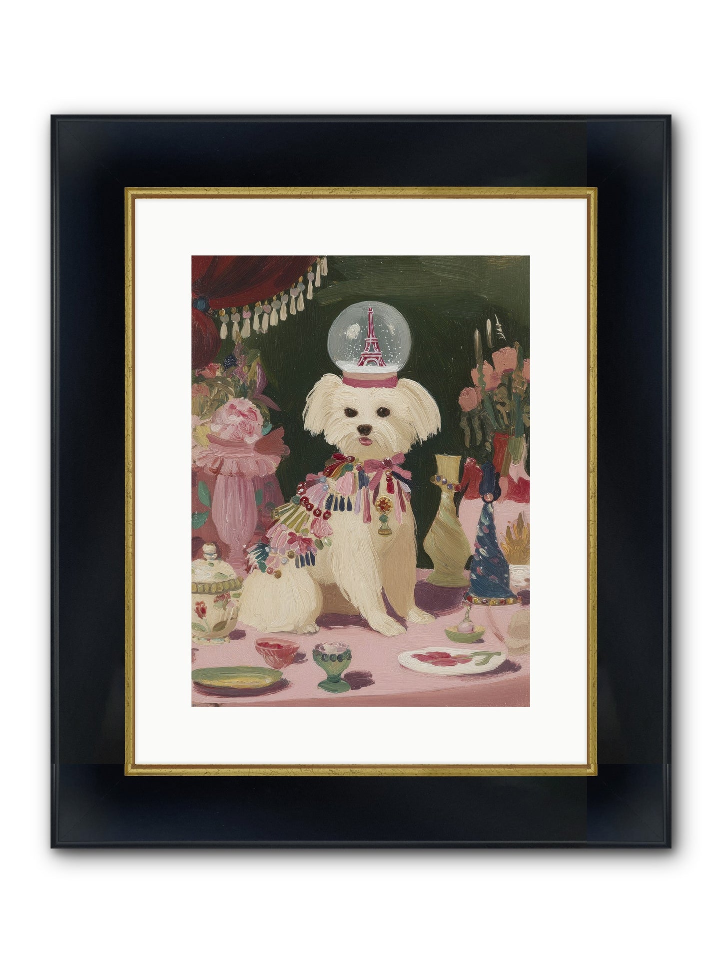 The Beguiling Tableau Framed Print - Wide Black w/Gold 12x16