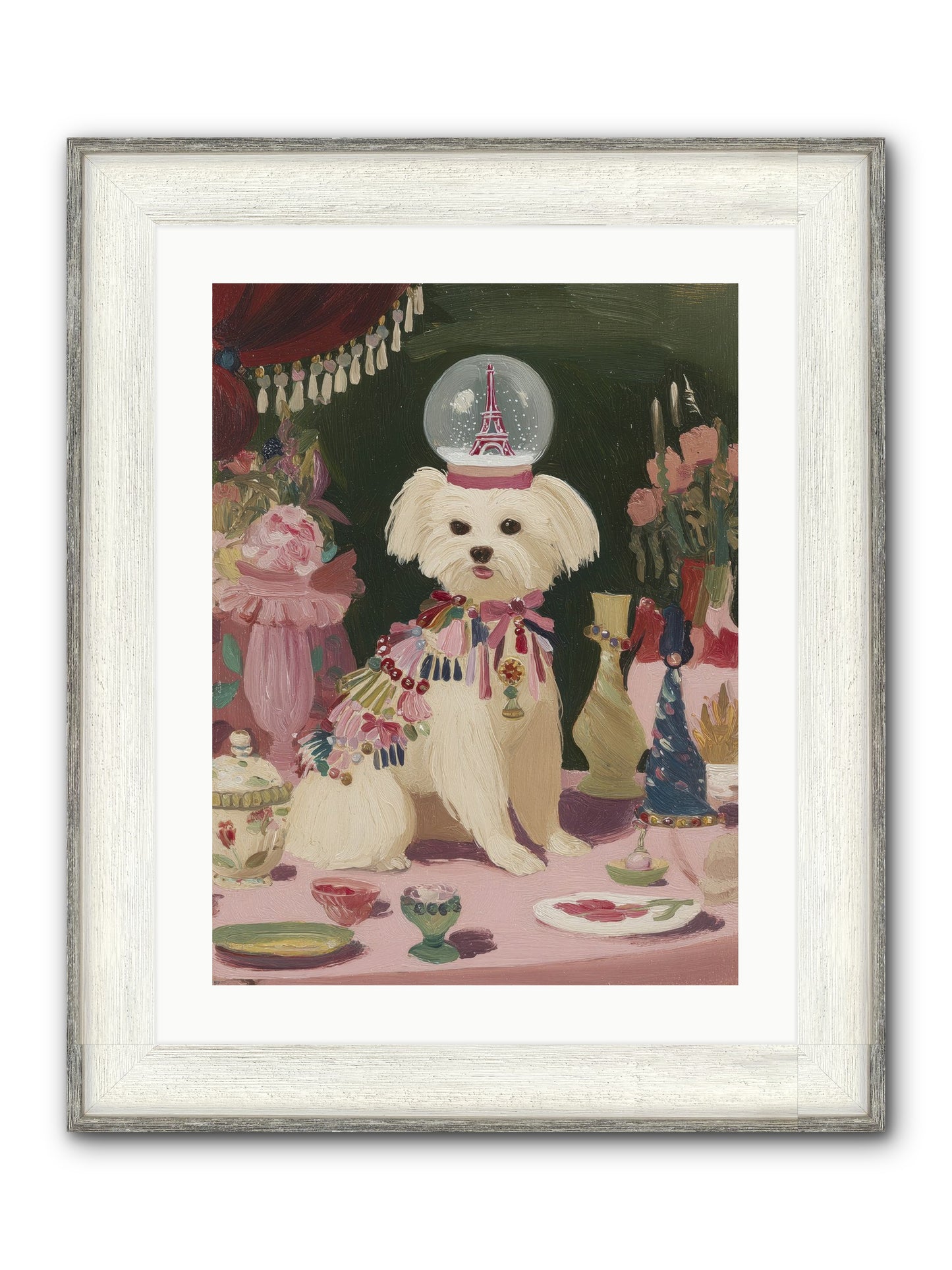 The Beguiling Tableau Framed Print - Driftwood White 18x24