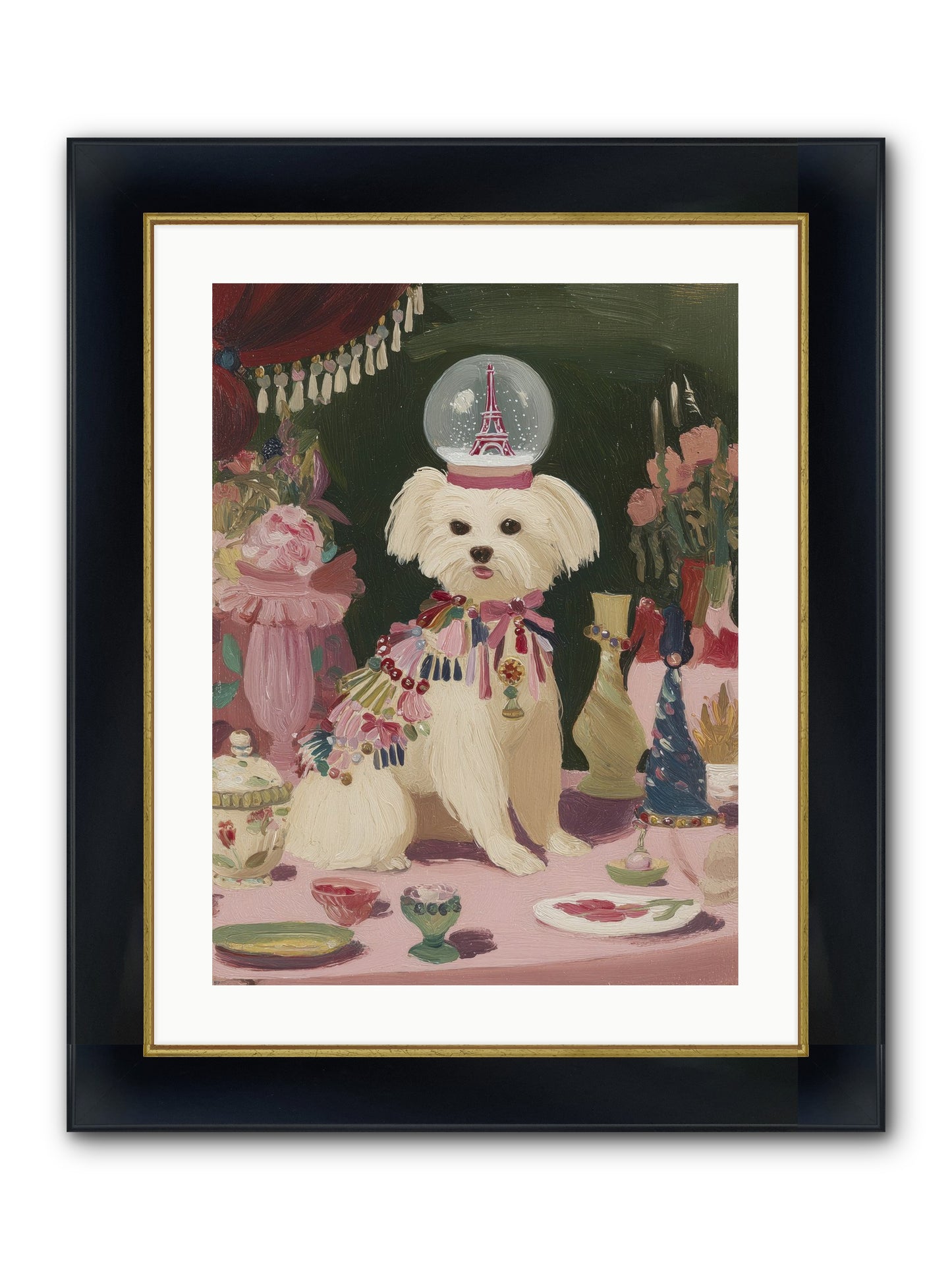 The Beguiling Tableau Framed Print - Wide Black w/Gold 18x24