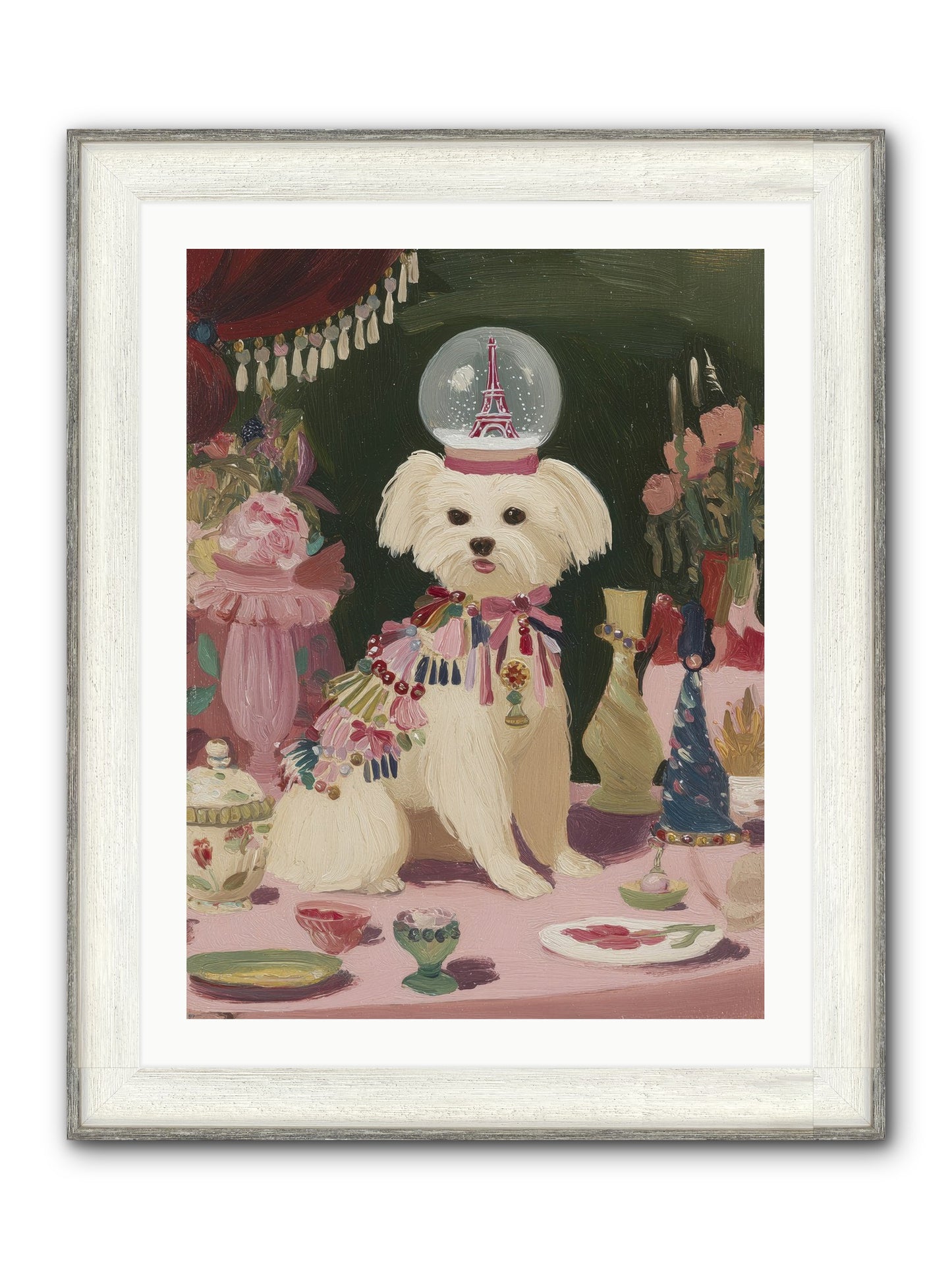 The Beguiling Tableau Framed Print - Driftwood White 24x32