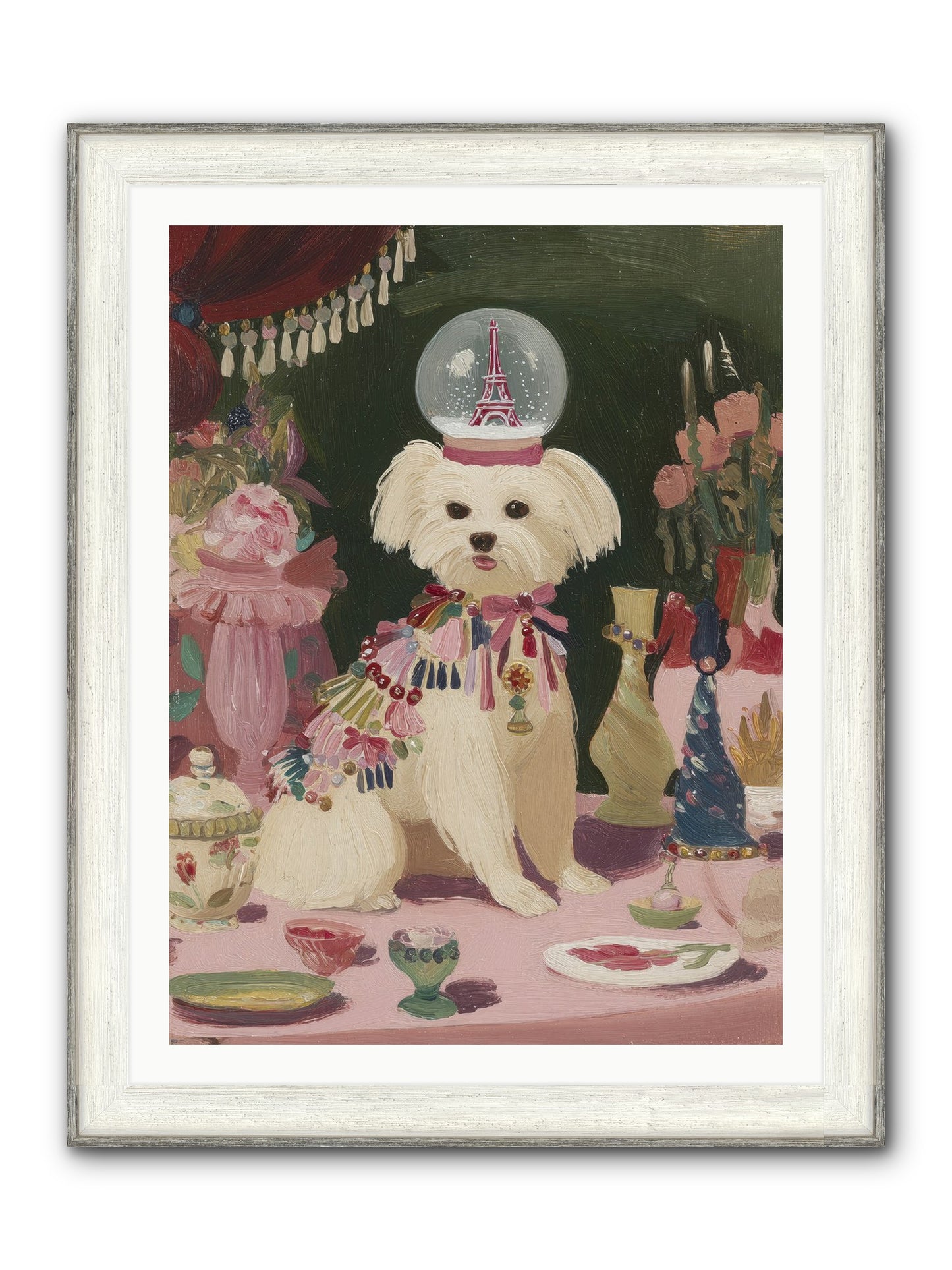 The Beguiling Tableau Framed Print - Driftwood White 30x40