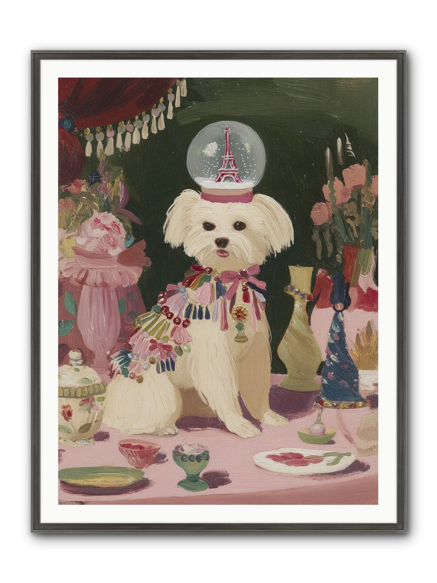 The Beguiling Tableau Framed Print - Slimwoods Black/Silver 36x48