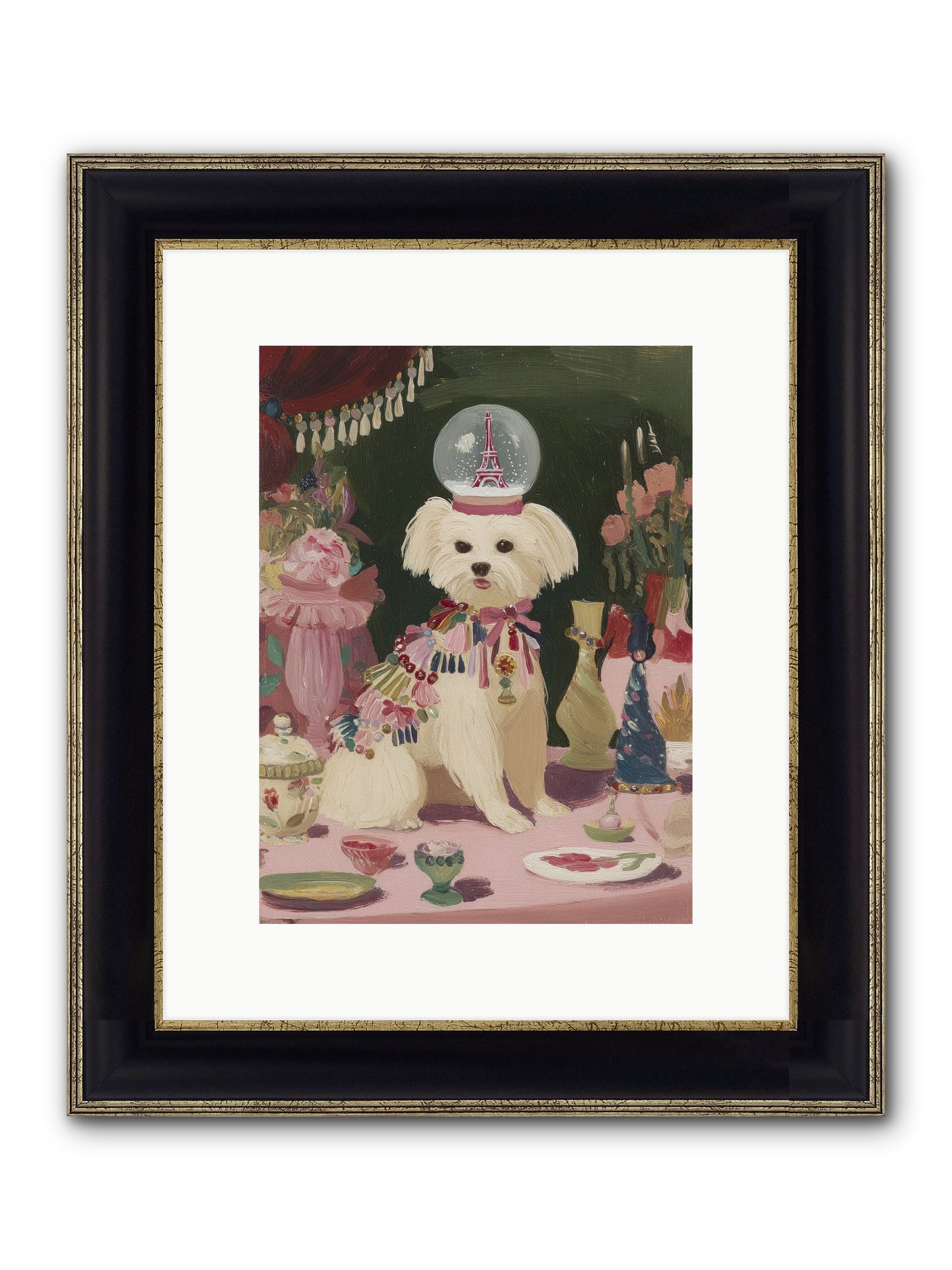 The Beguiling Tableau Framed Print - Black & Gold 9x12