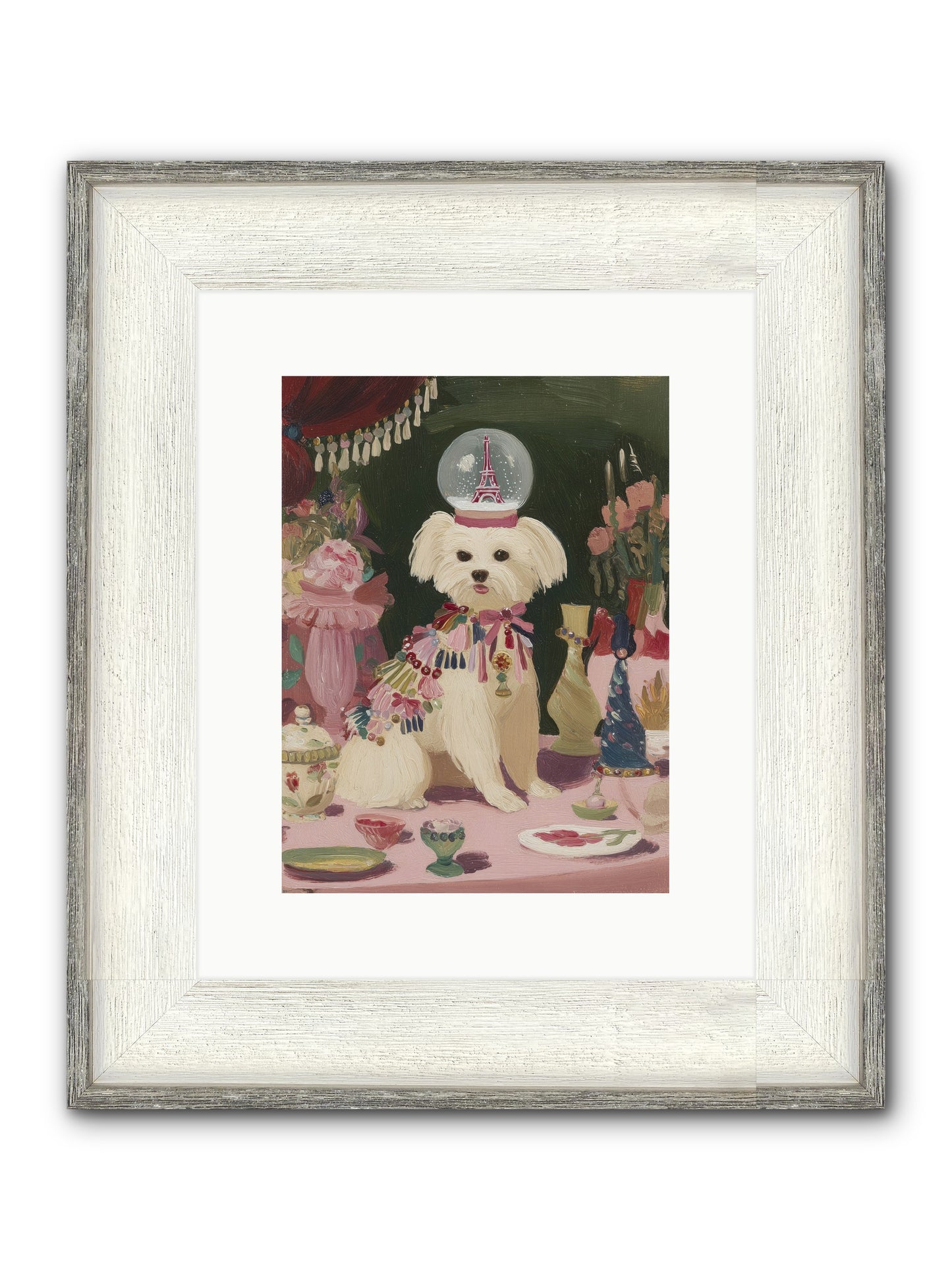 The Beguiling Tableau Framed Print - Driftwood White 9x12