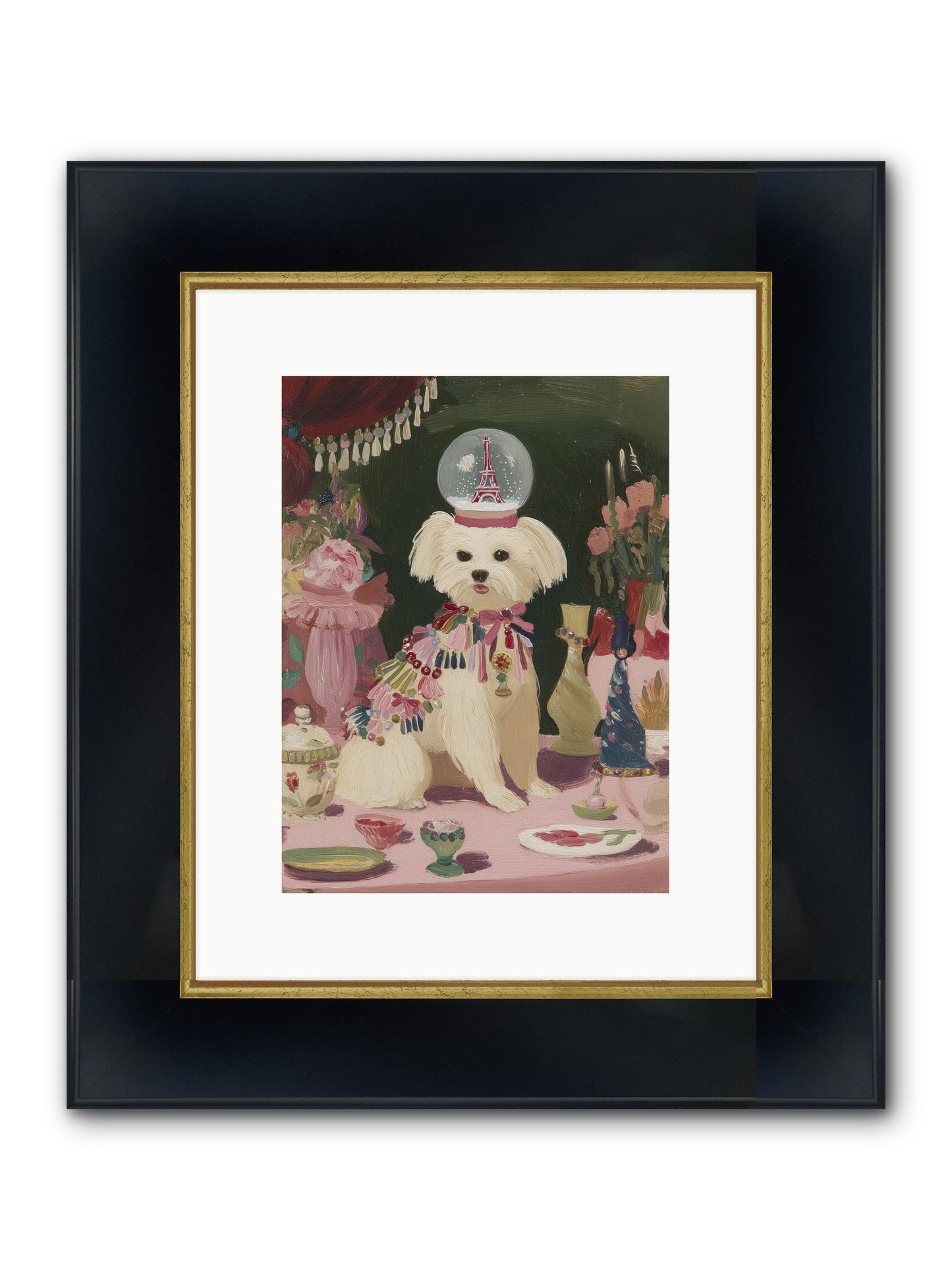 The Beguiling Tableau Framed Print - Wide Black w/Gold 9x12