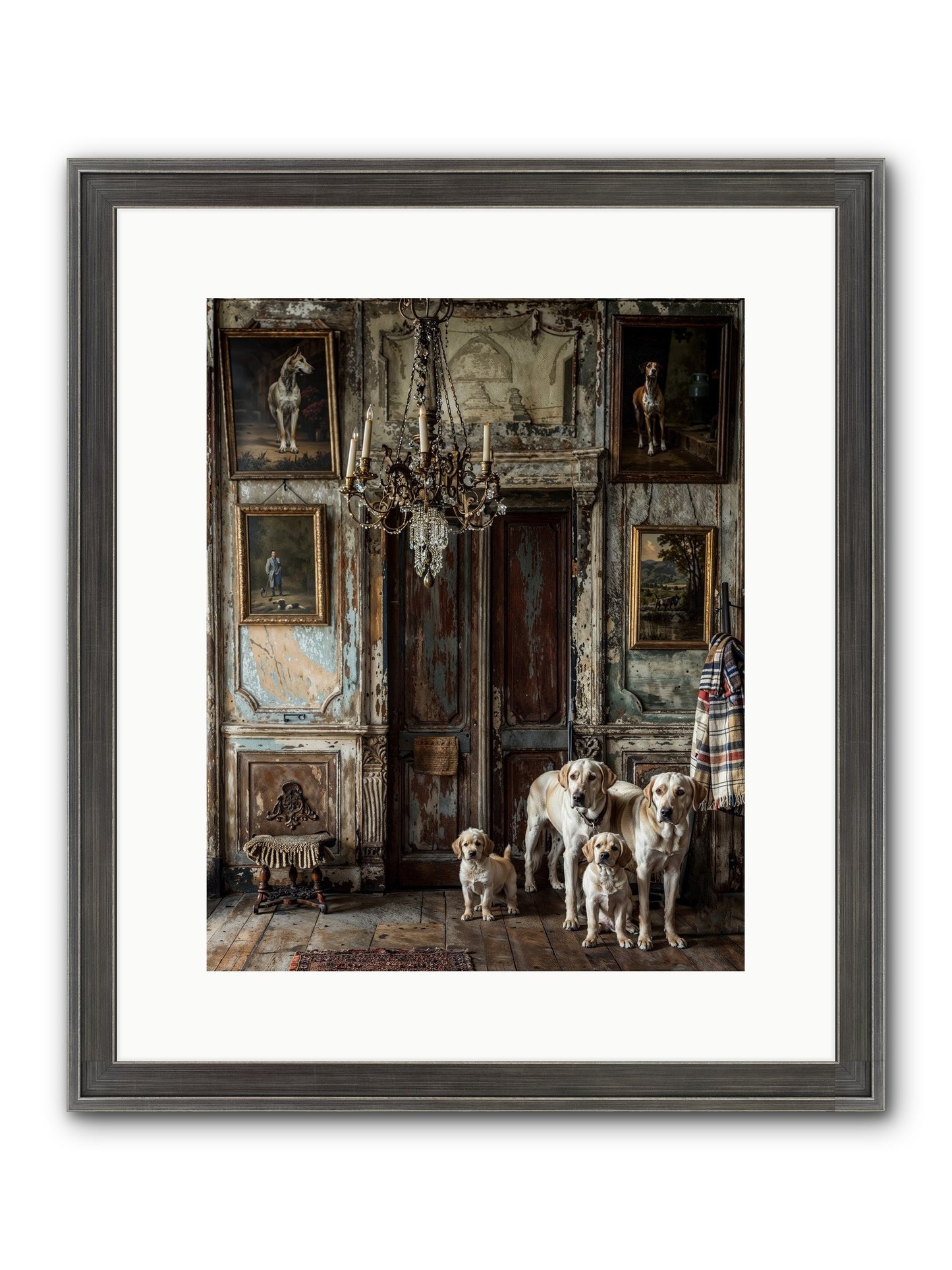 The Bespoke Leash Club Framed Print - Slimwoods Black/Silver 12x15