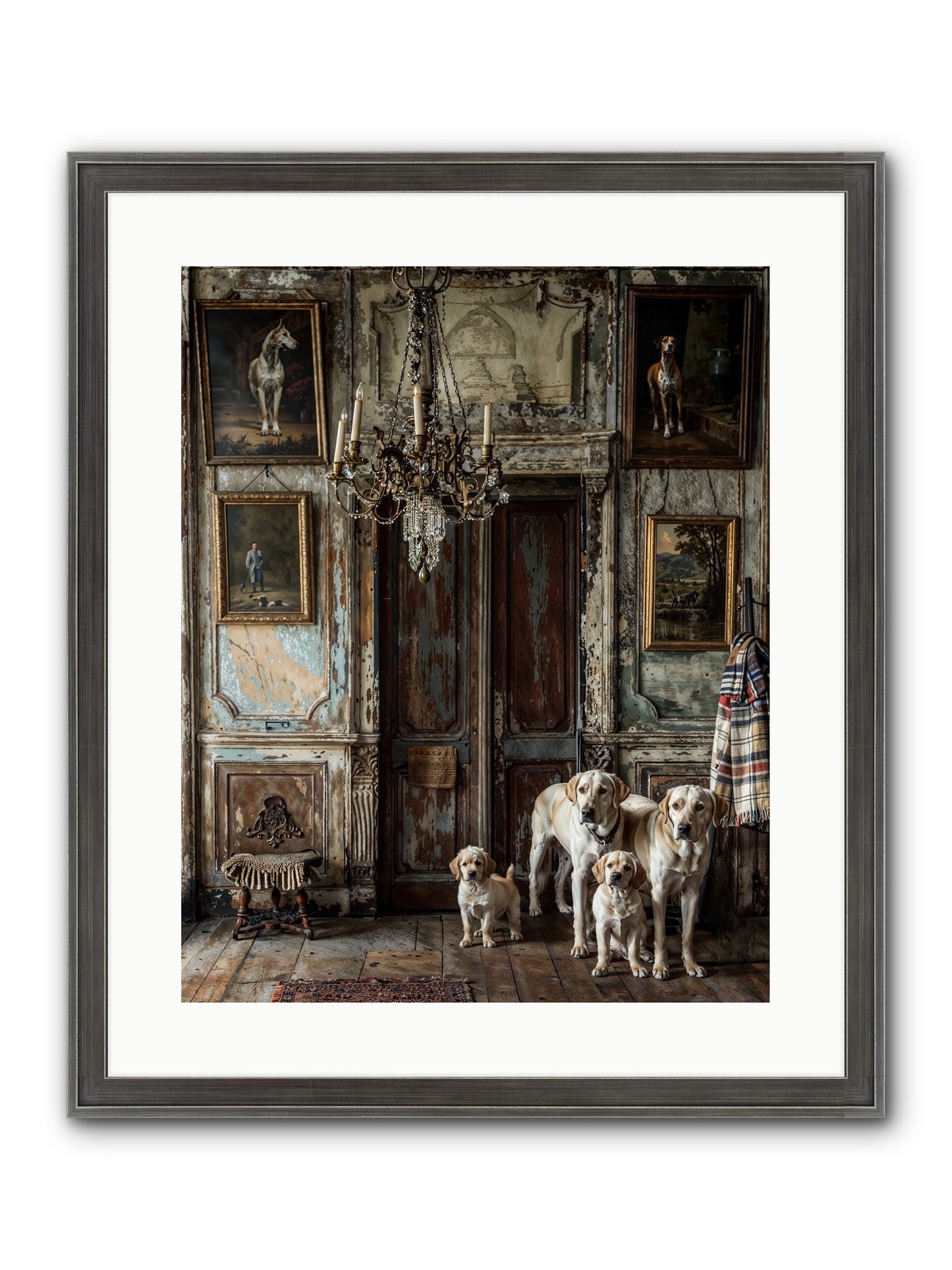 The Bespoke Leash Club Framed Print - Slimwoods Black/Silver 16x20