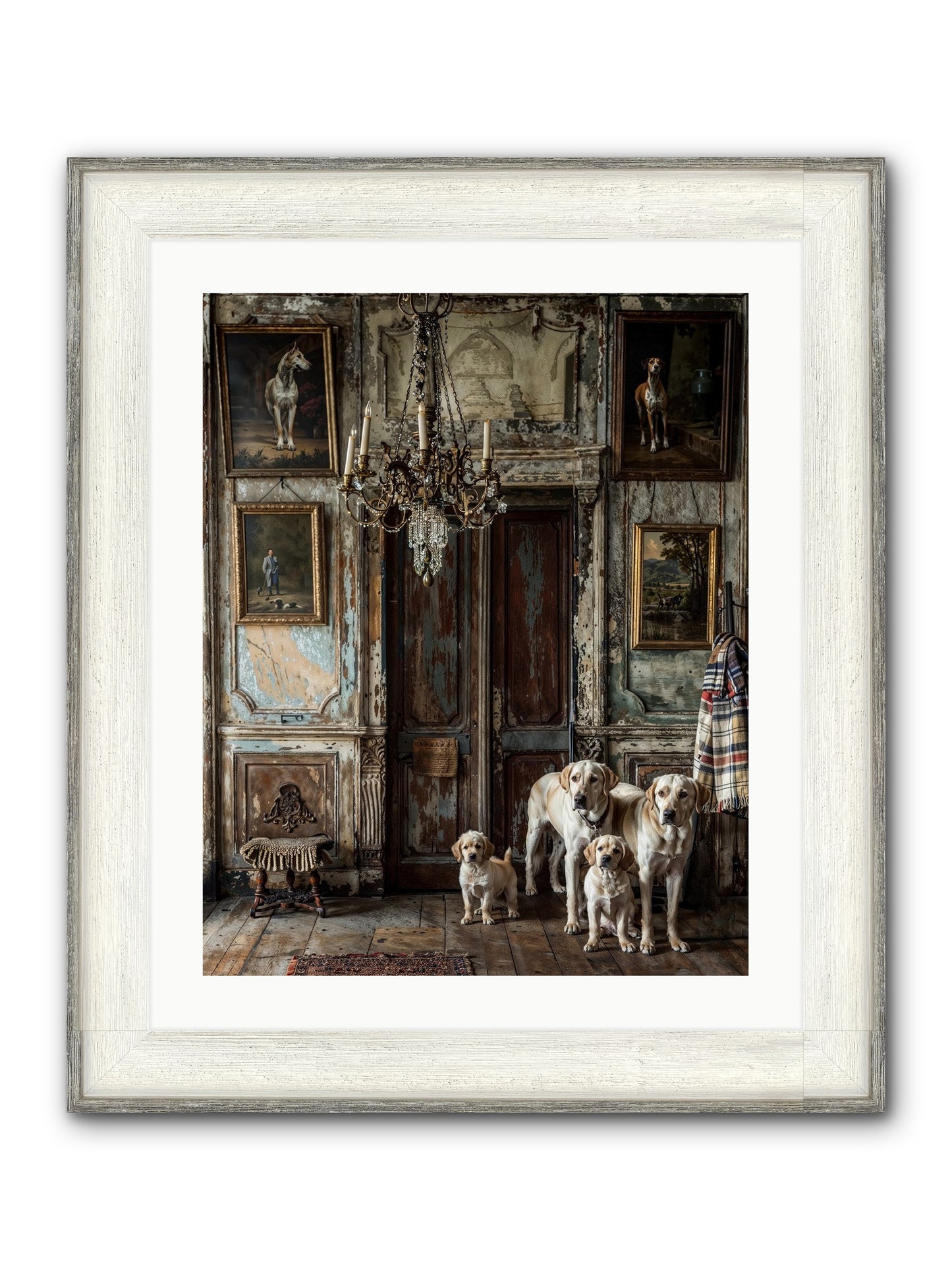 The Bespoke Leash Club Framed Print - Driftwood White 20x25