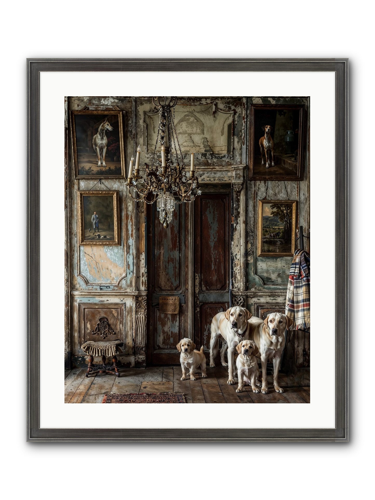 The Bespoke Leash Club Framed Print - Slimwoods Black/Silver 20x25