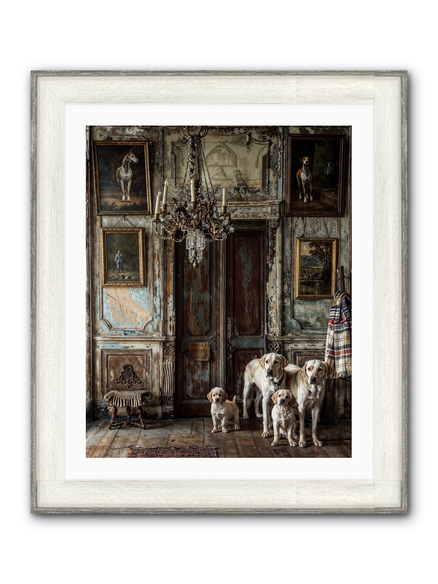 The Bespoke Leash Club Framed Print - Driftwood White 24x30