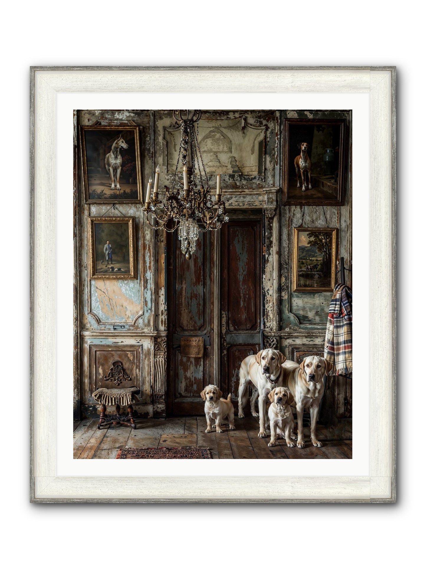 The Bespoke Leash Club Framed Print - Driftwood White 32x40