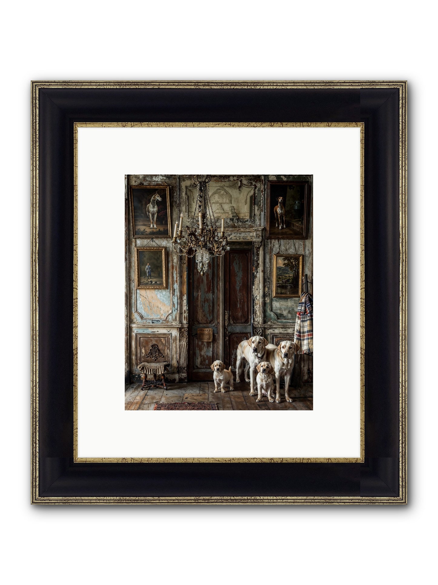 The Bespoke Leash Club Framed Print - Black & Gold 8x10