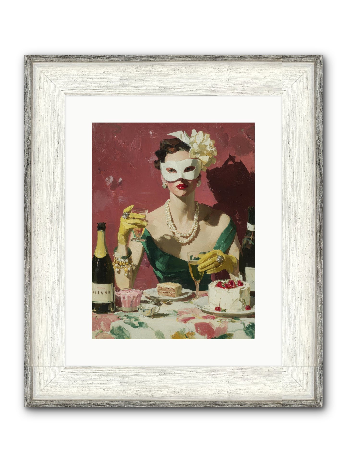 The Biscuit & Valentine Club Framed Print - Driftwood White 12x16