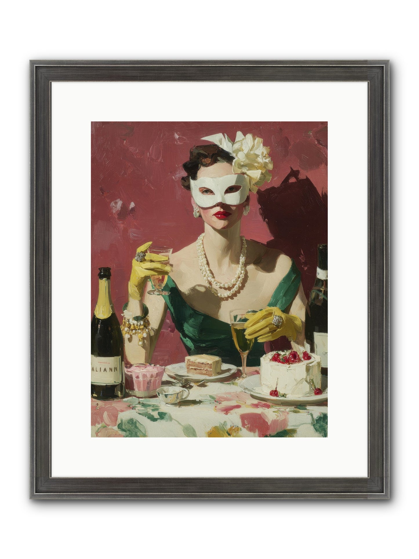 The Biscuit & Valentine Club Framed Print - Slimwoods Black/Silver 12x16