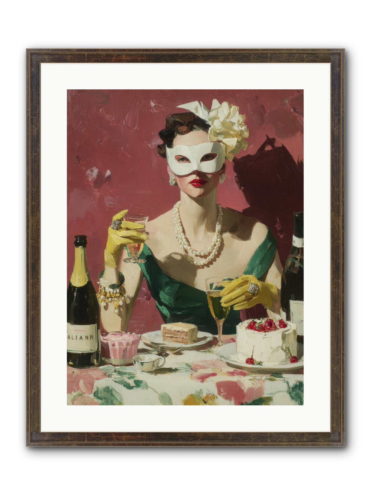 The Biscuit & Valentine Club Framed Print - Slimwoods Black/Gold 18x24