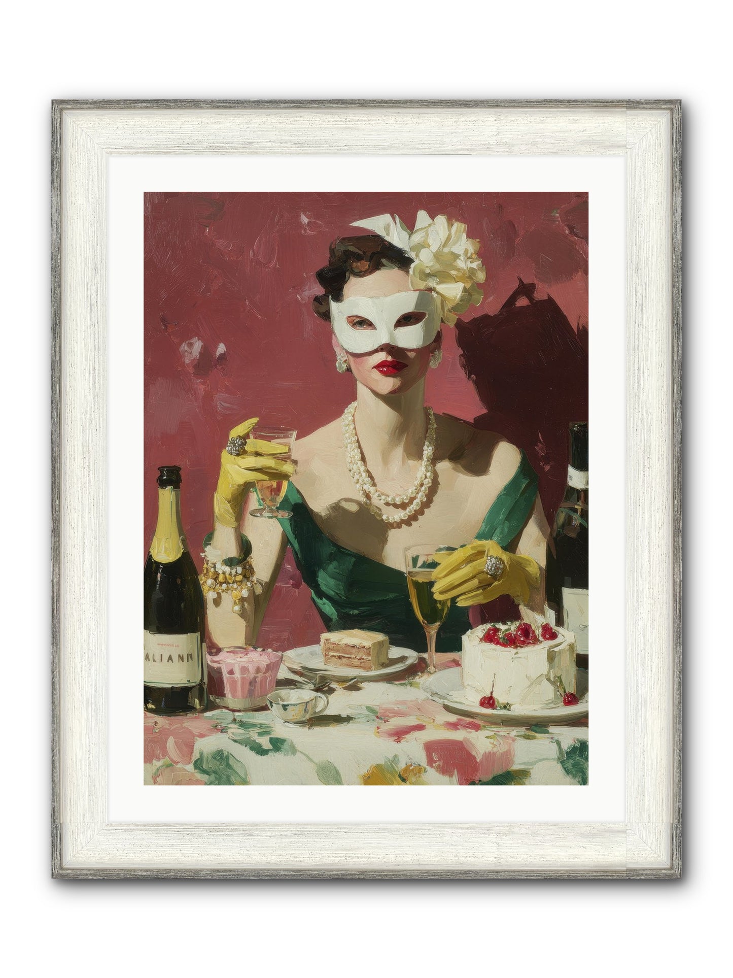 The Biscuit & Valentine Club Framed Print - Driftwood White 24x32