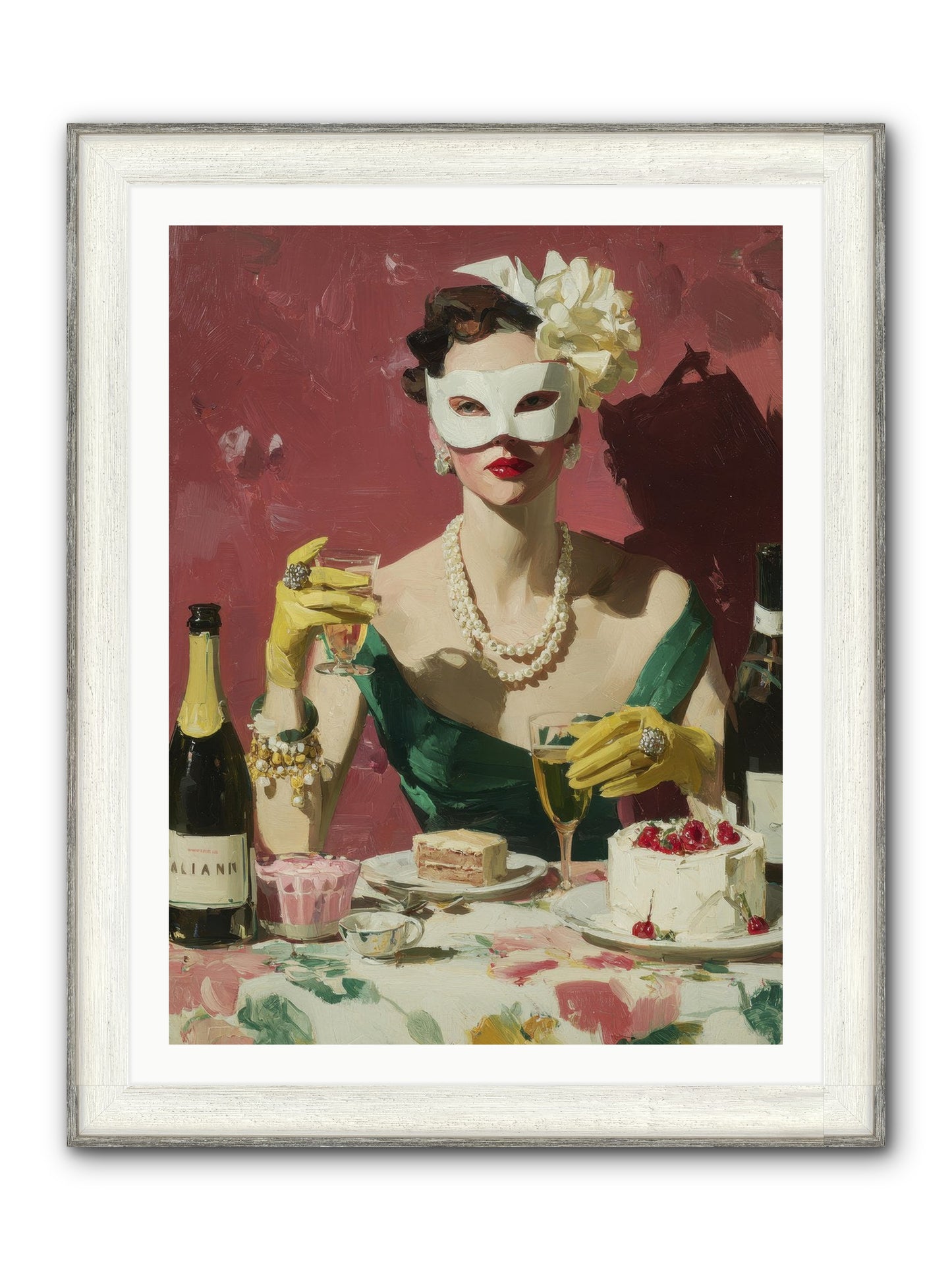 The Biscuit & Valentine Club Framed Print - Driftwood White 30x40