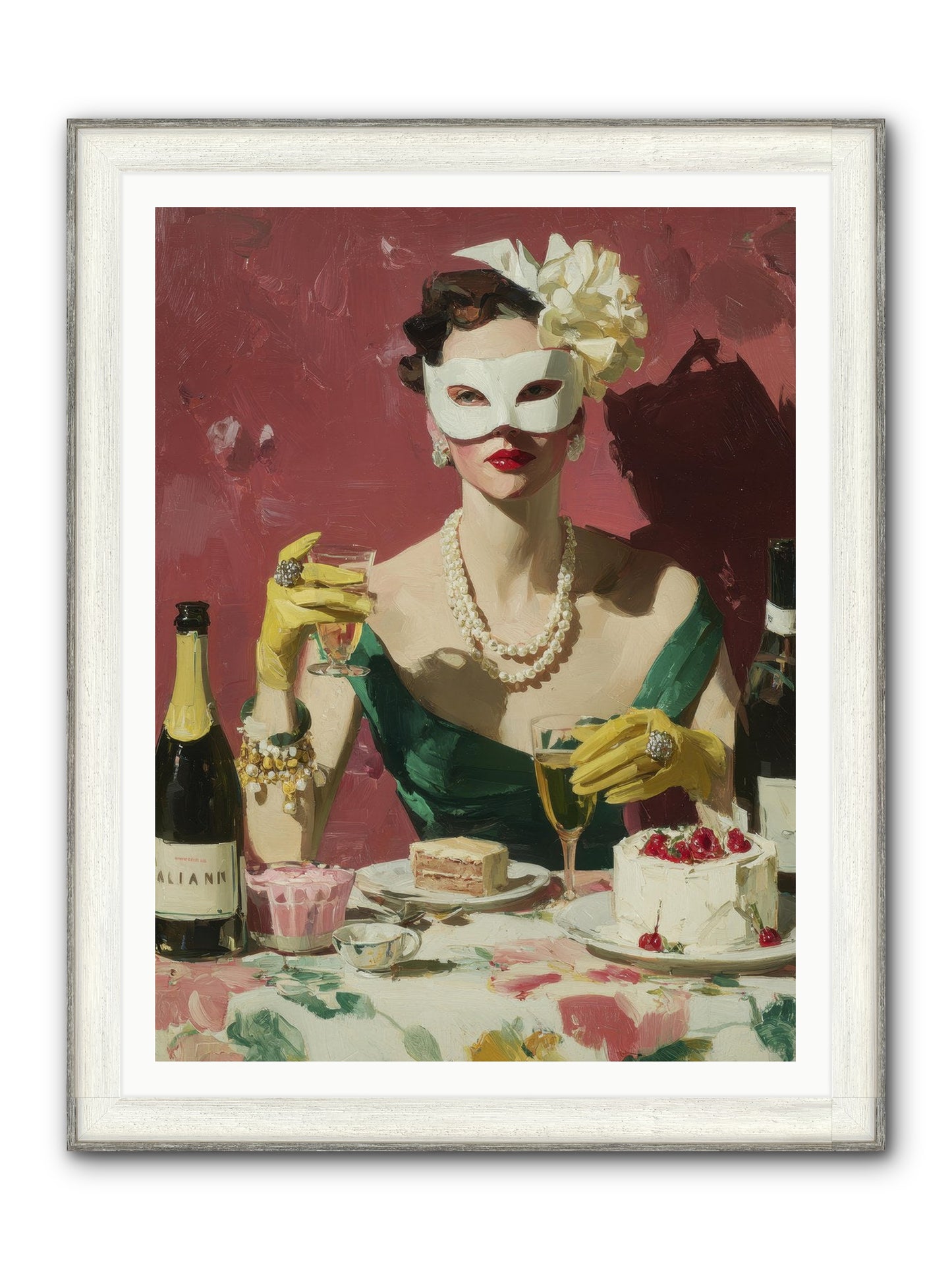 The Biscuit & Valentine Club Framed Print - Driftwood White 36x48