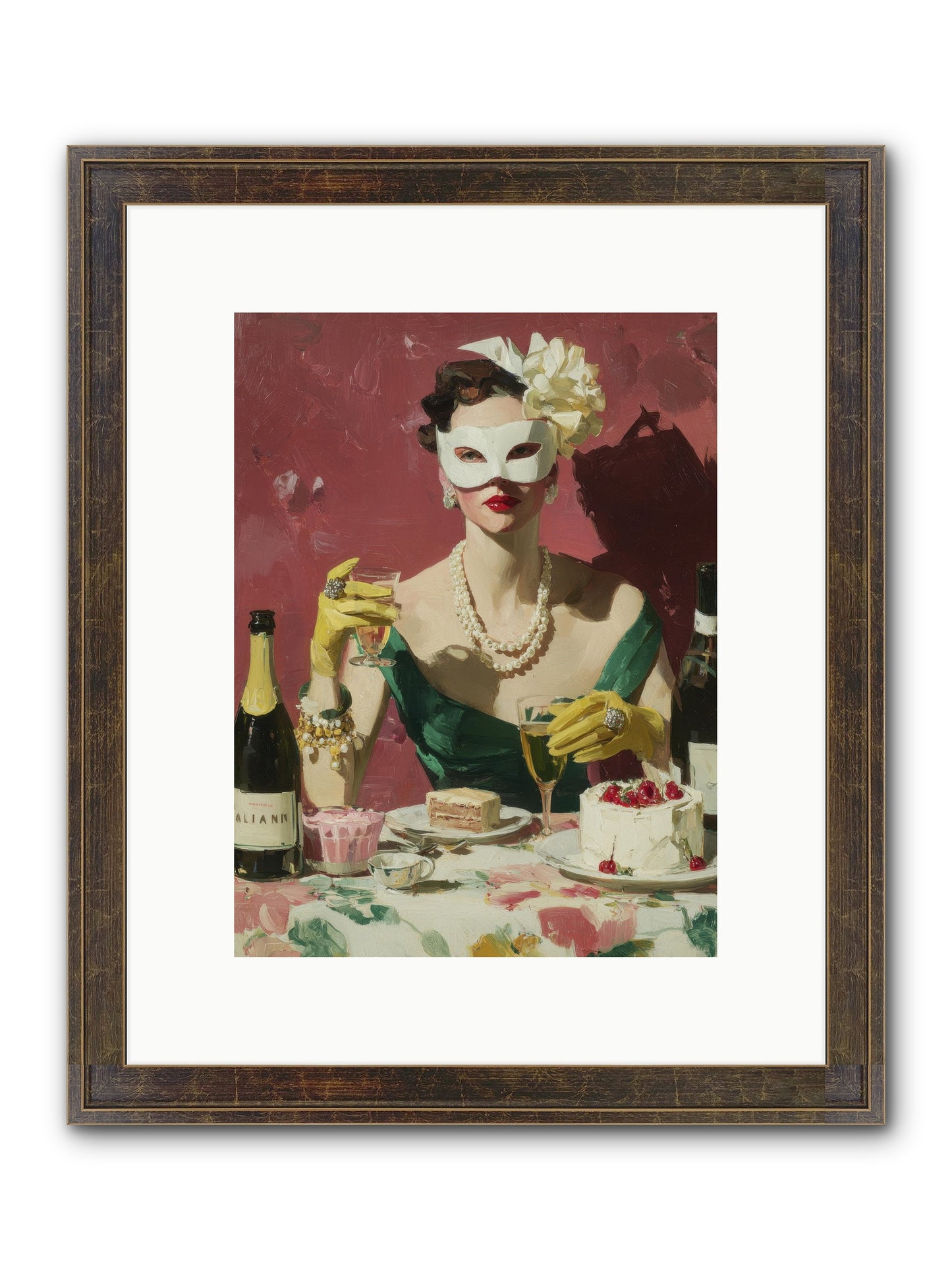 The Biscuit & Valentine Club Framed Print - Slimwoods Black/Gold 9x12