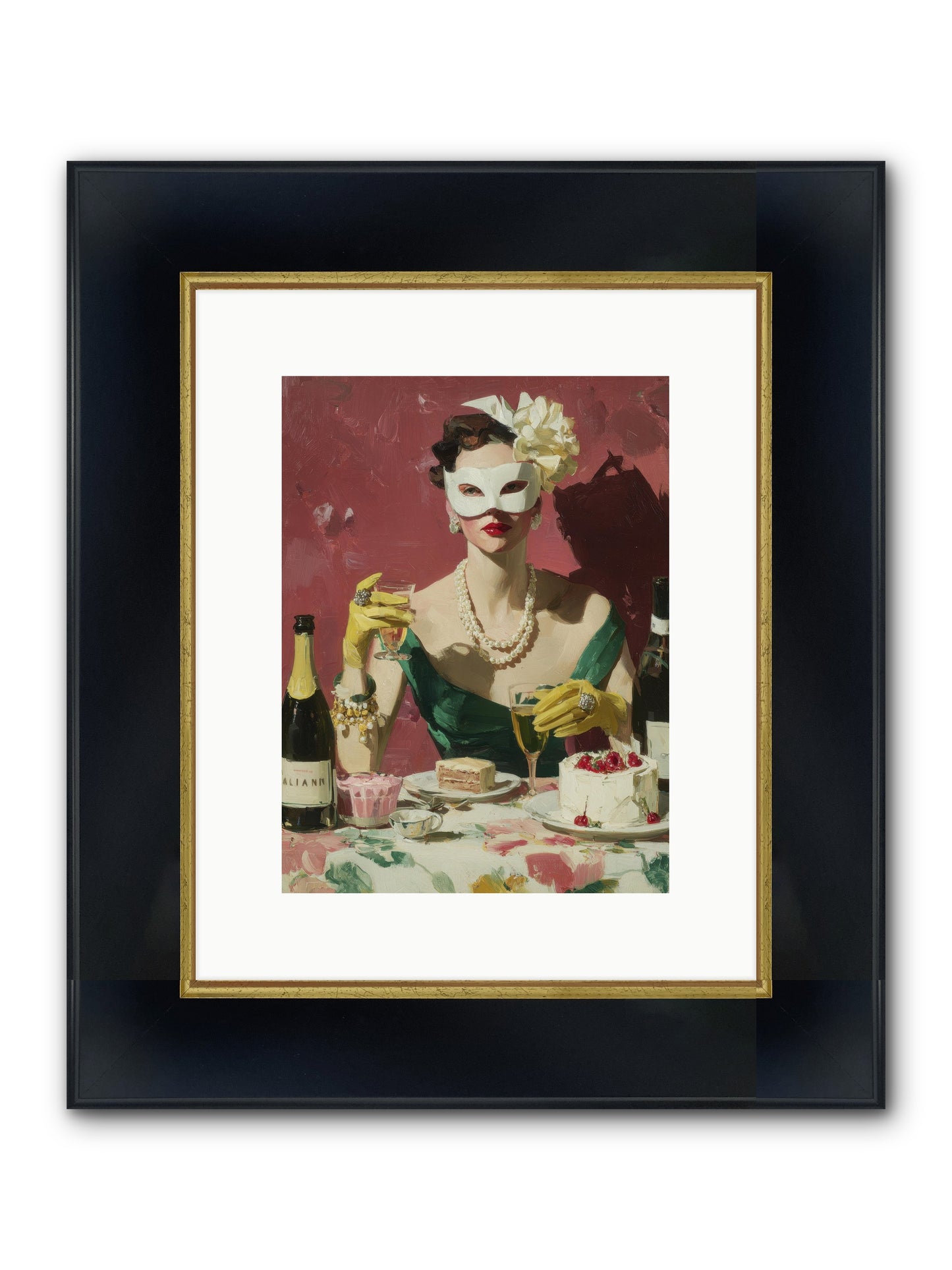 The Biscuit & Valentine Club Framed Print - Wide Black w/Gold 9x12