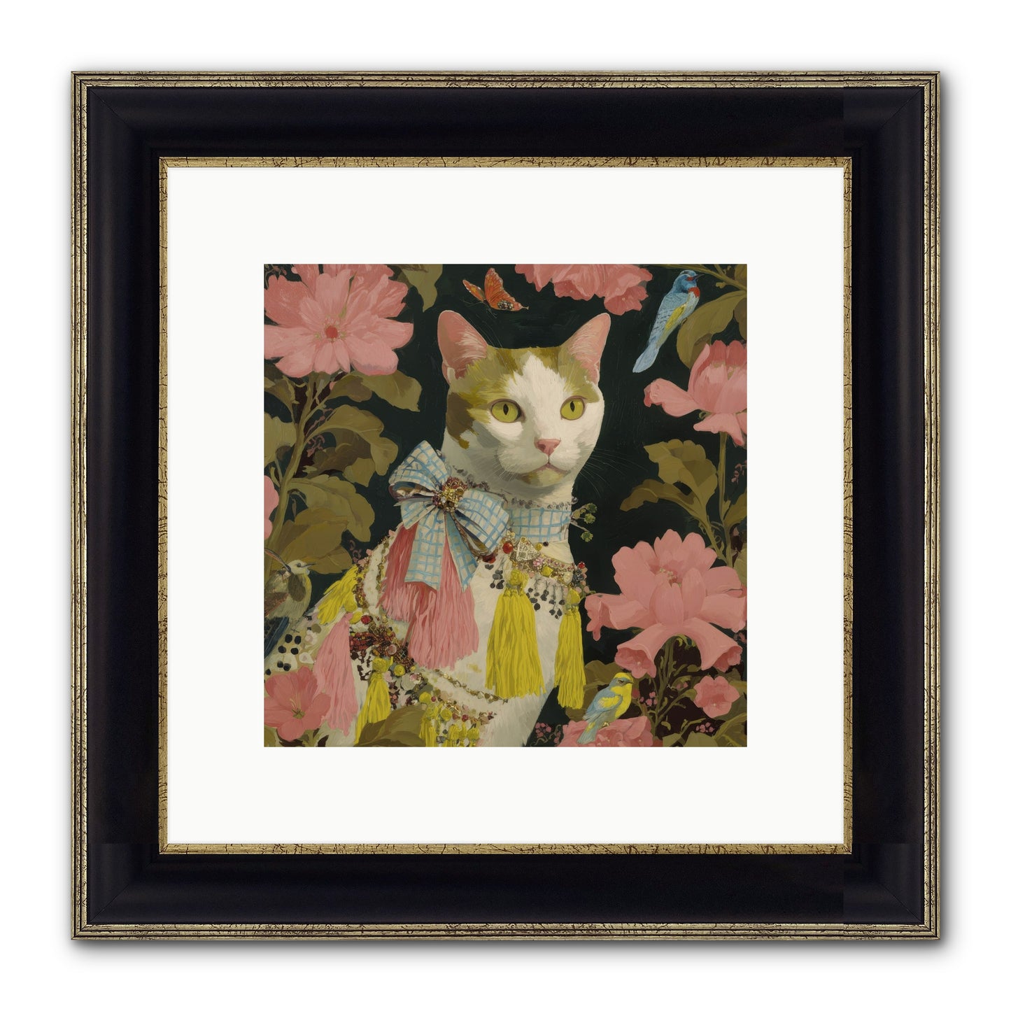 The Blackwood Belle Framed Print - Black & Gold 10x10