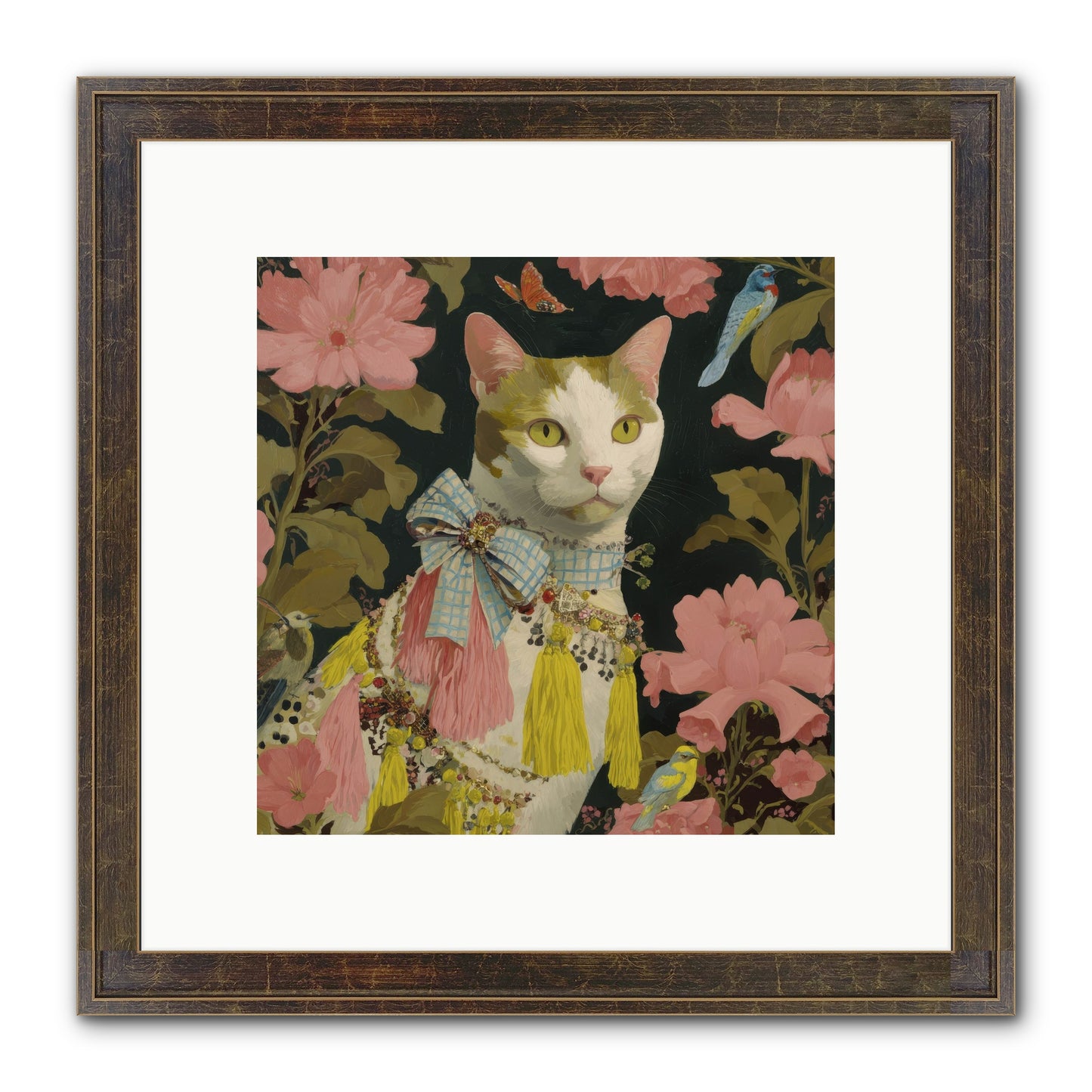 The Blackwood Belle Framed Print - Slimwoods Black/Gold 10x10