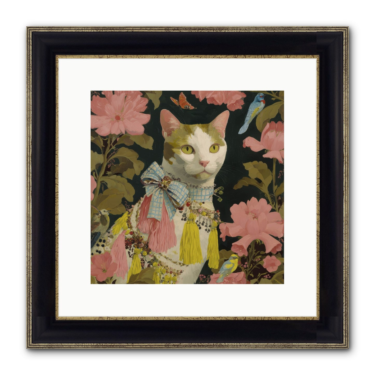 The Blackwood Belle Framed Print - Black & Gold 12x12