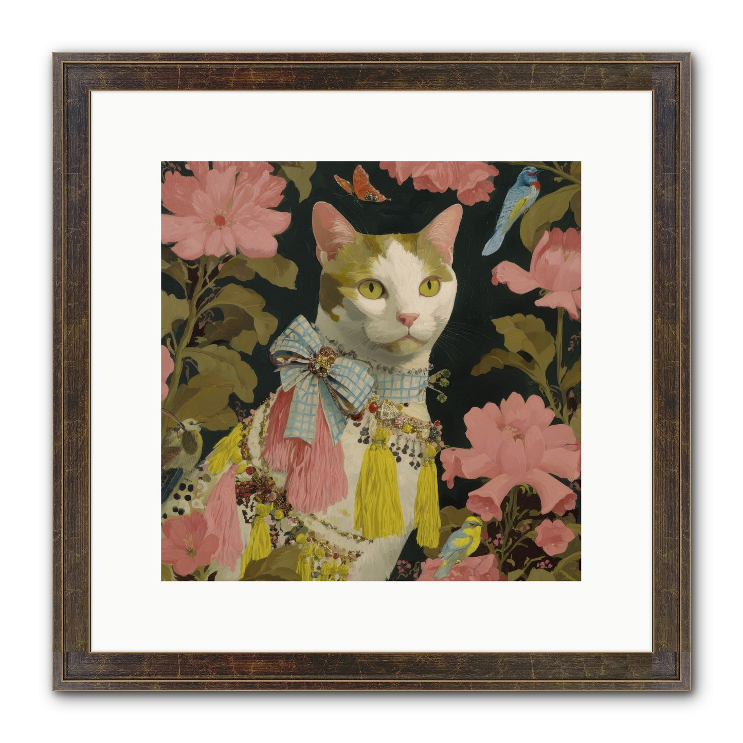 The Blackwood Belle Framed Print - Slimwoods Black/Gold 12x12