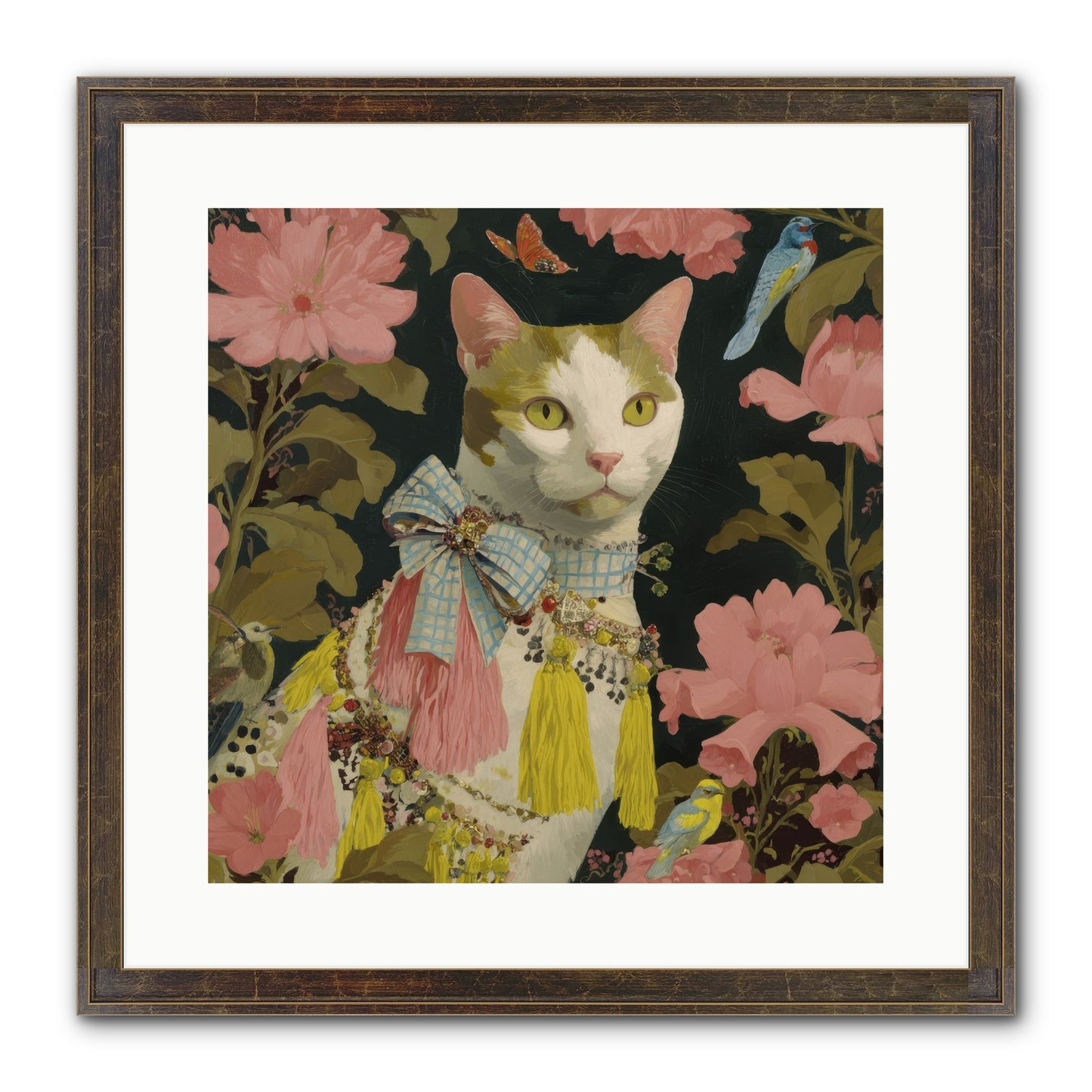 The Blackwood Belle Framed Print - Slimwoods Black/Gold 16x16