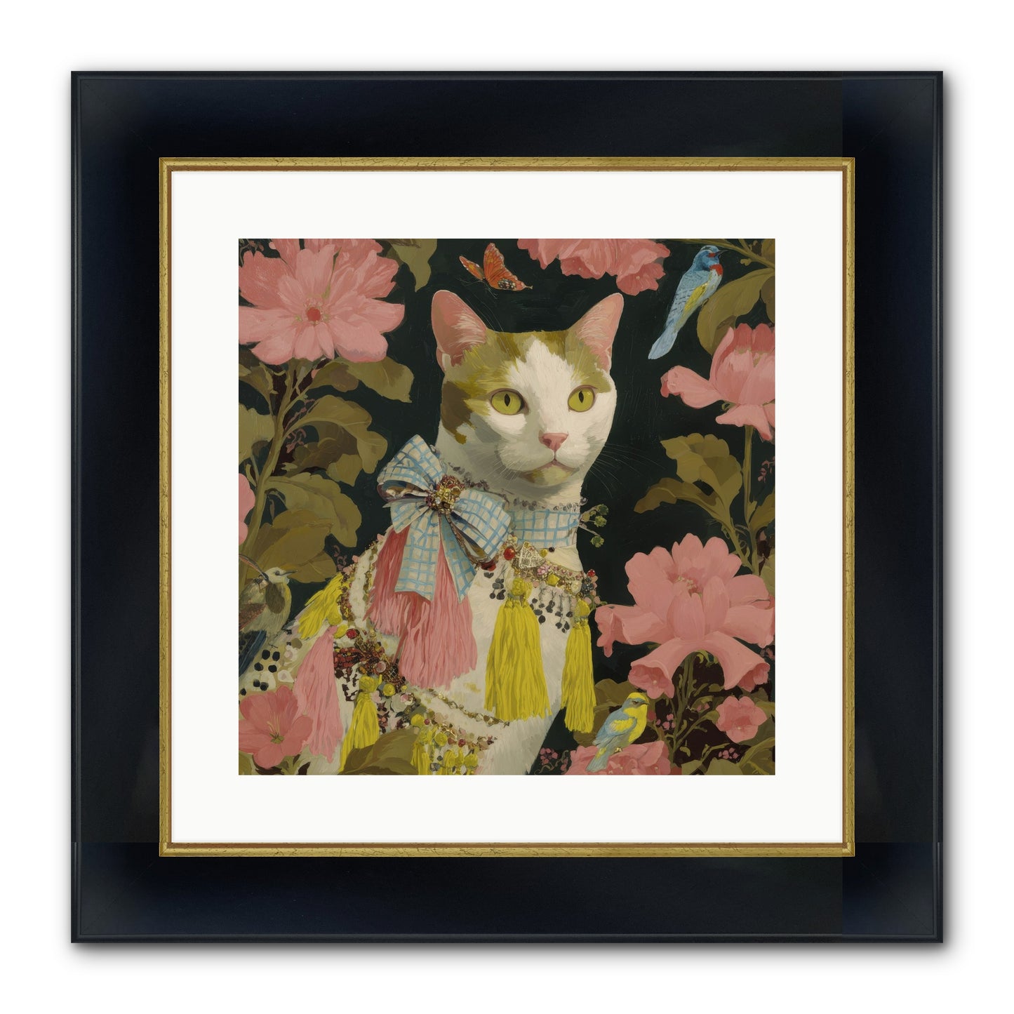 The Blackwood Belle Framed Print - Wide Black w/Gold 16x16