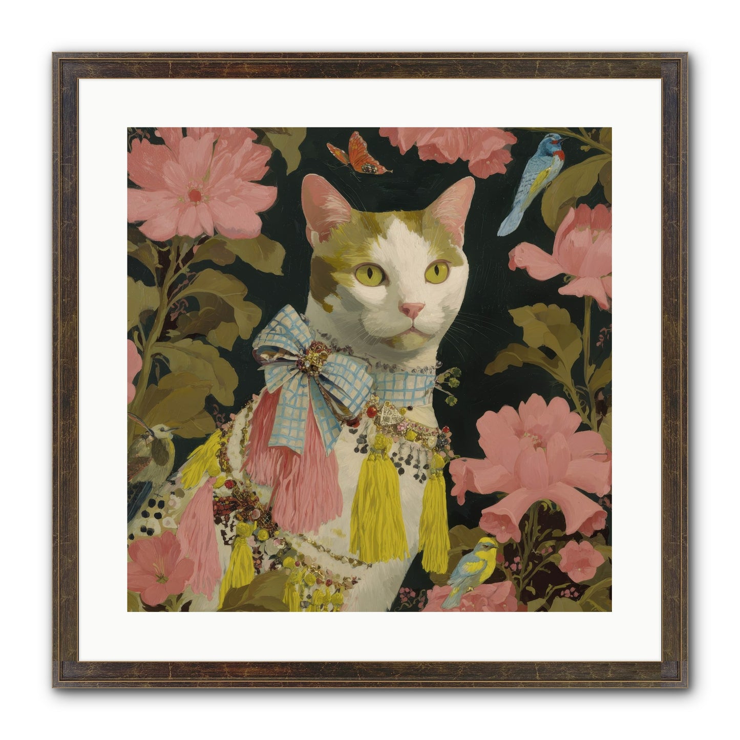 The Blackwood Belle Framed Print - Slimwoods Black/Gold 20x20