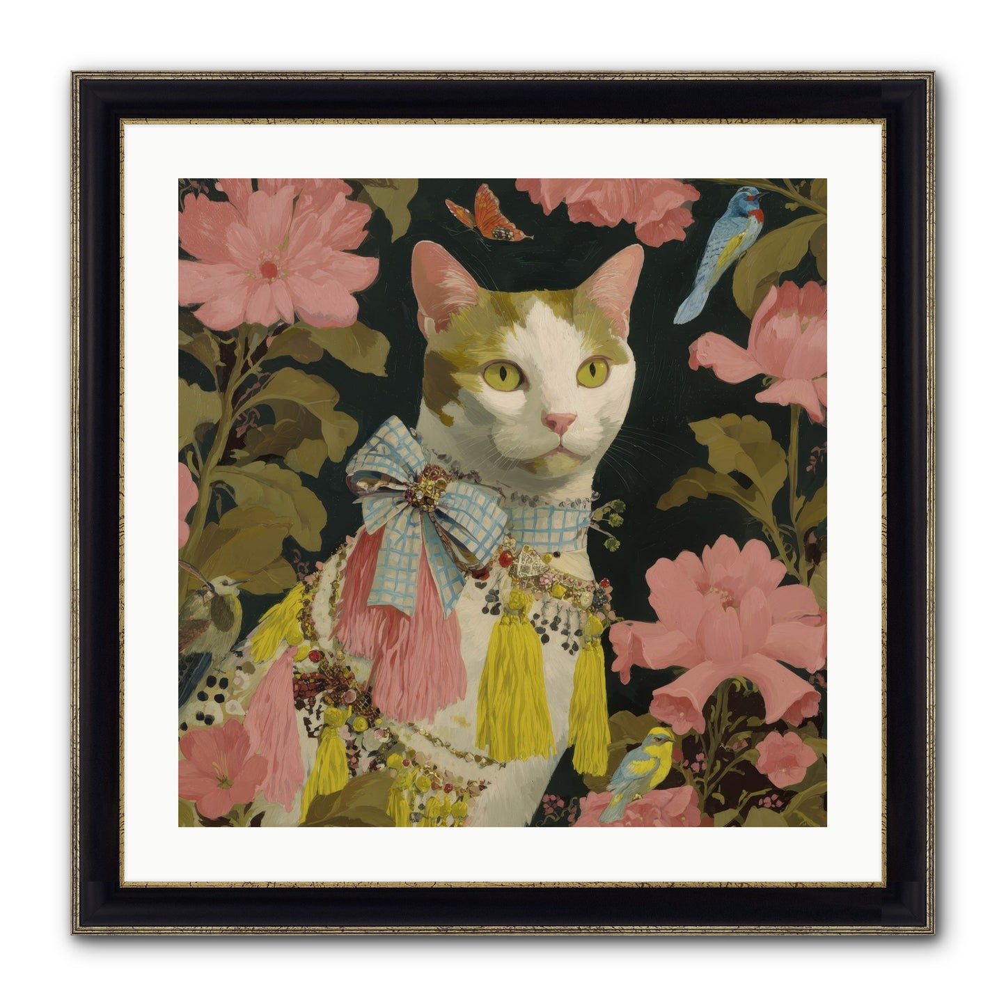 The Blackwood Belle Framed Print - Black & Gold 24x24
