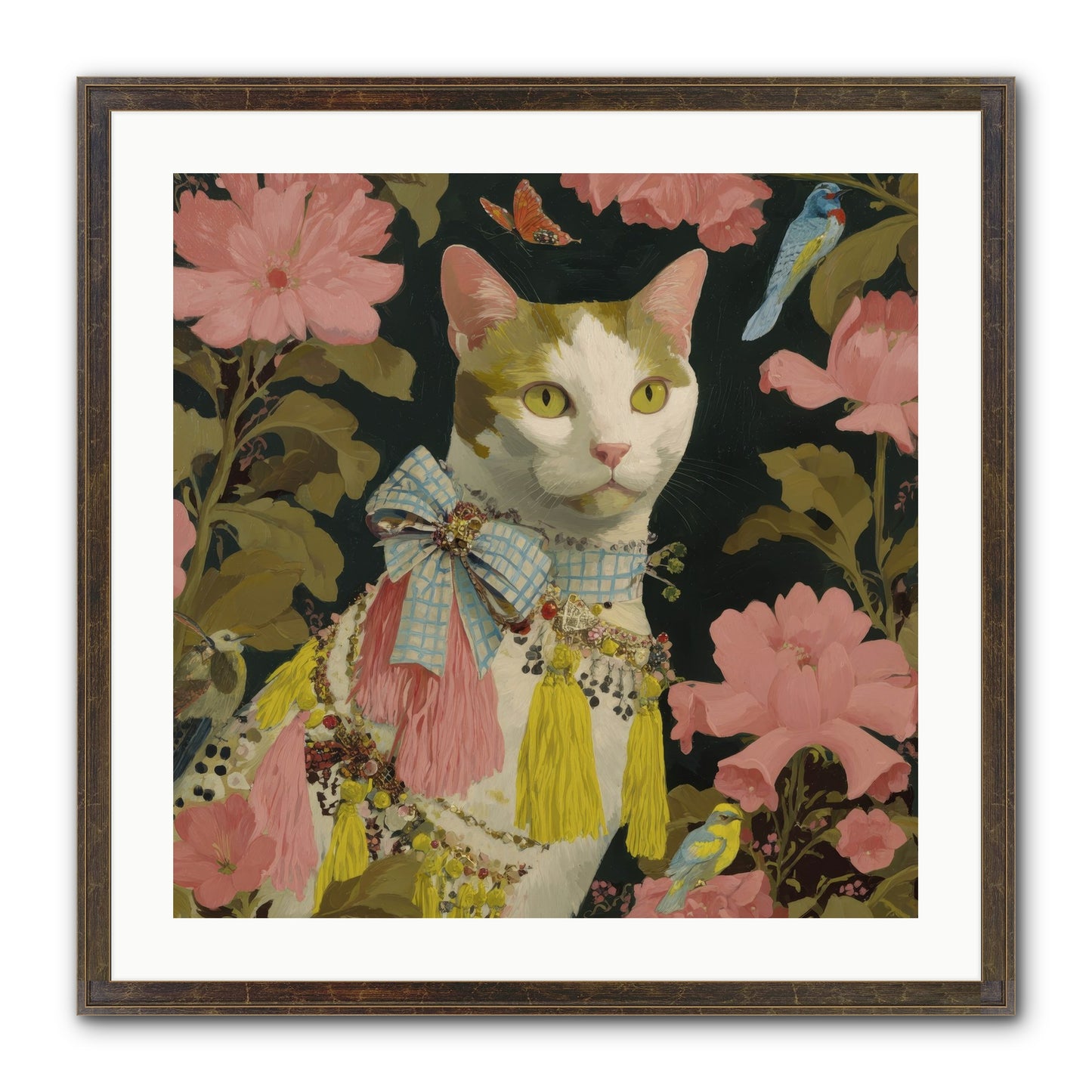 The Blackwood Belle Framed Print - Slimwoods Black/Gold 24x24